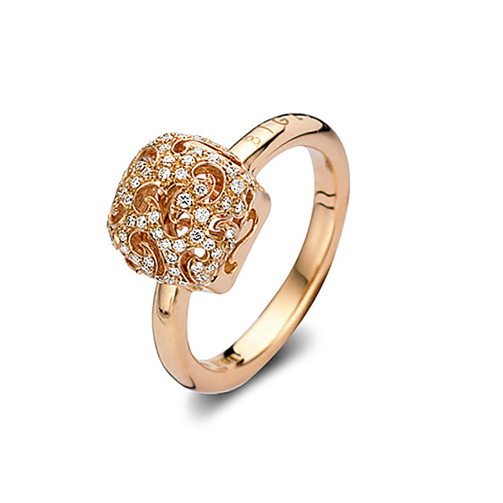 Roségouden Ring "Arabesque Diamond"