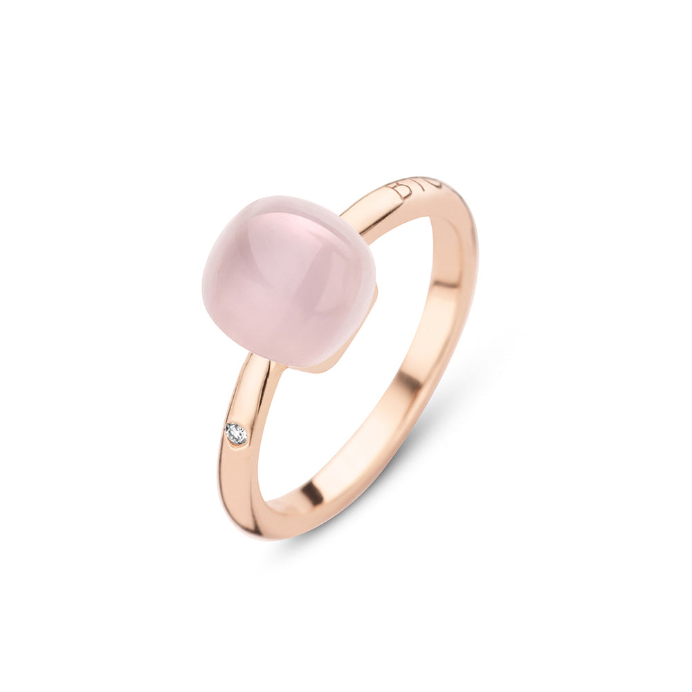 Roségouden Ring "Pink Quartz so Lovely"
