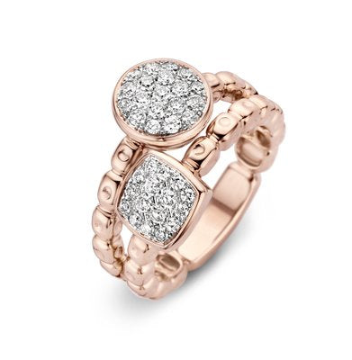 Roségouden ring met diamant