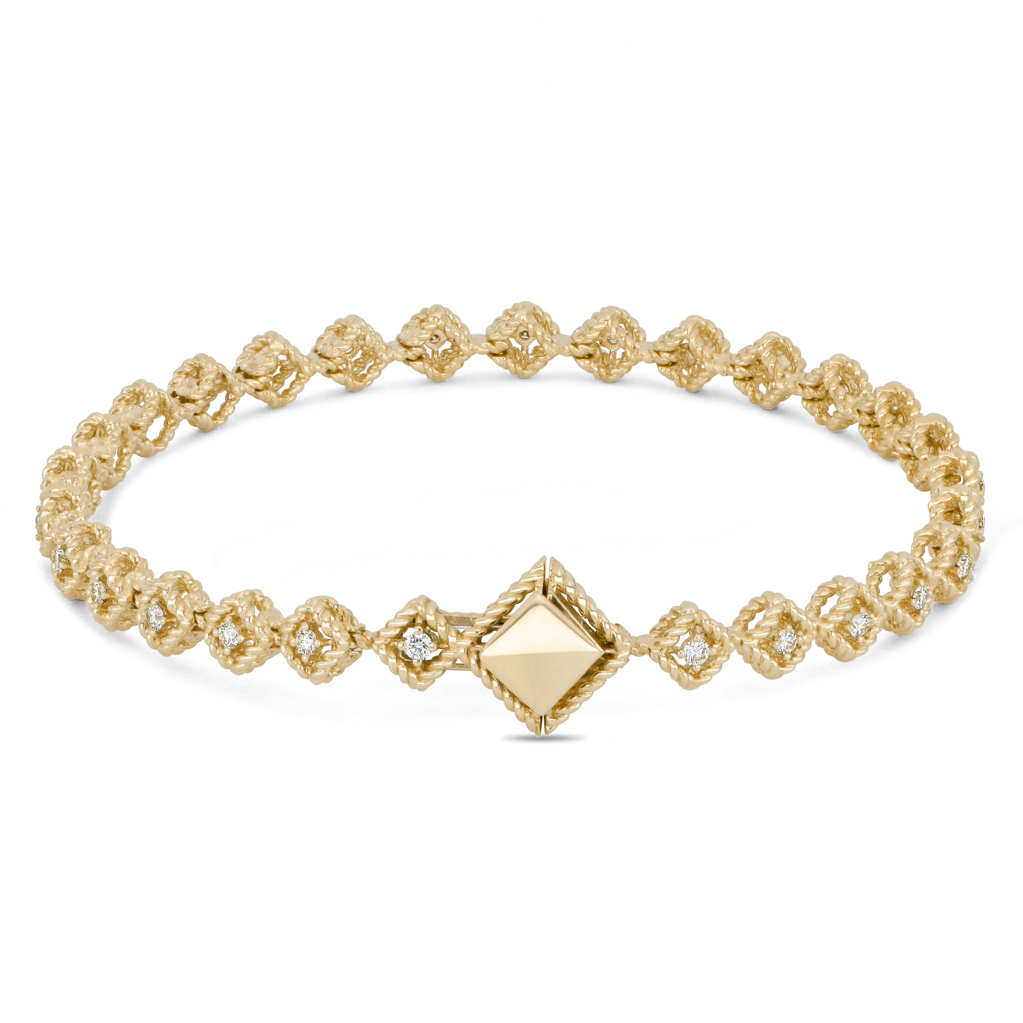 Geelgouden armband met diamant ''Palazzo''