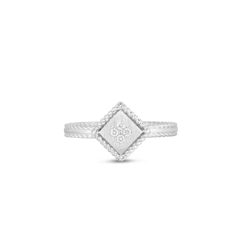 Witgouden ring met diamant ''Palazzo''