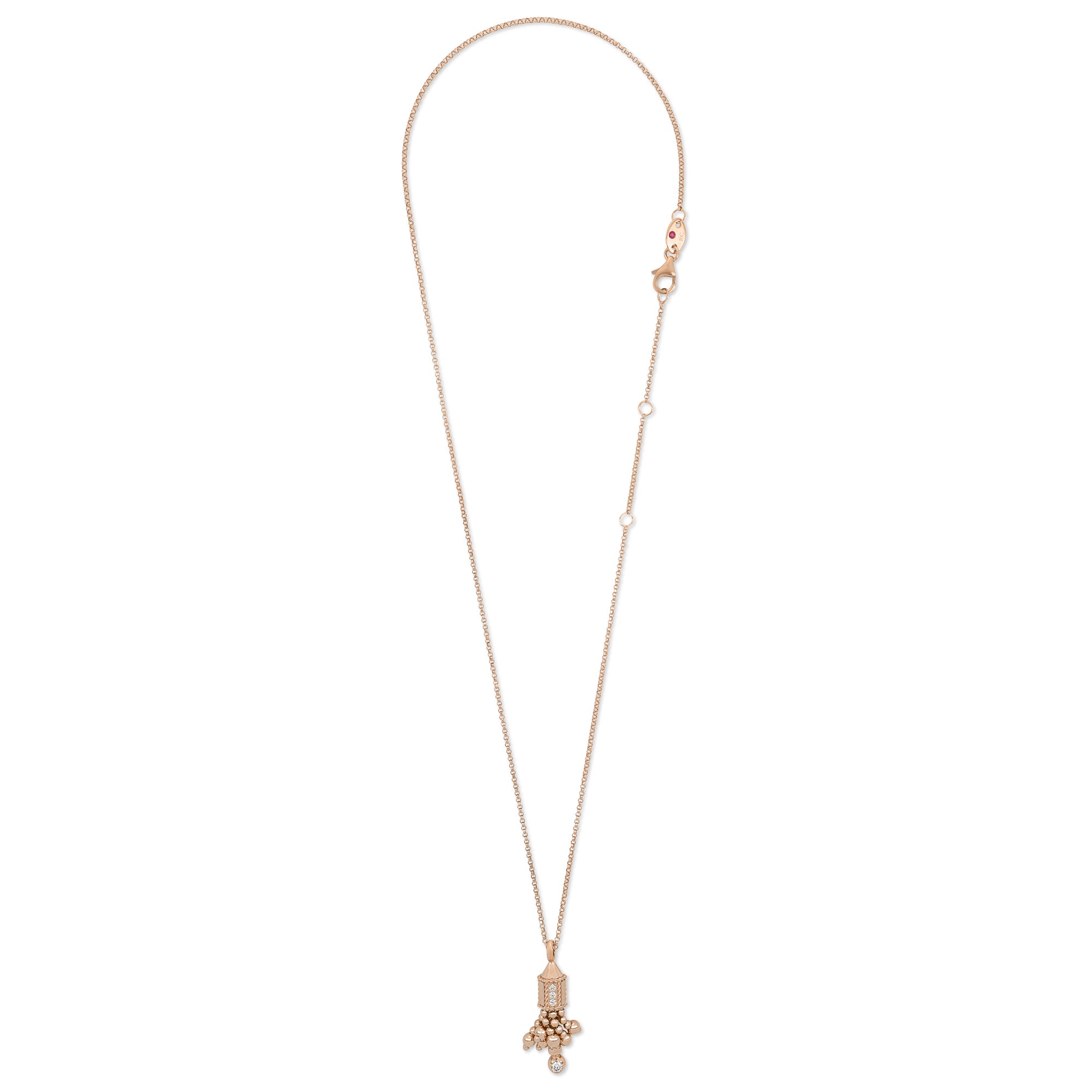 Roségouden COLLIER MET DIAMANT '' Art Deco''