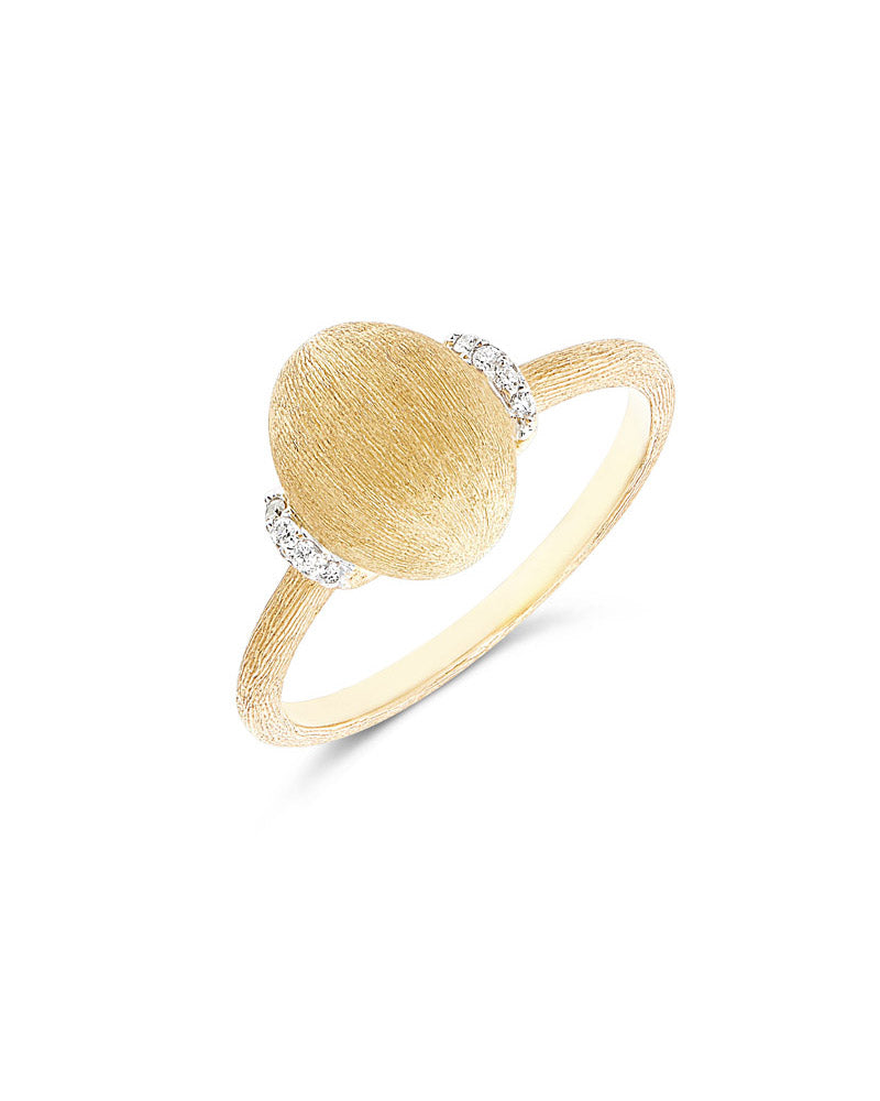 Geelgouden ring met diamant ''Élite, medium''