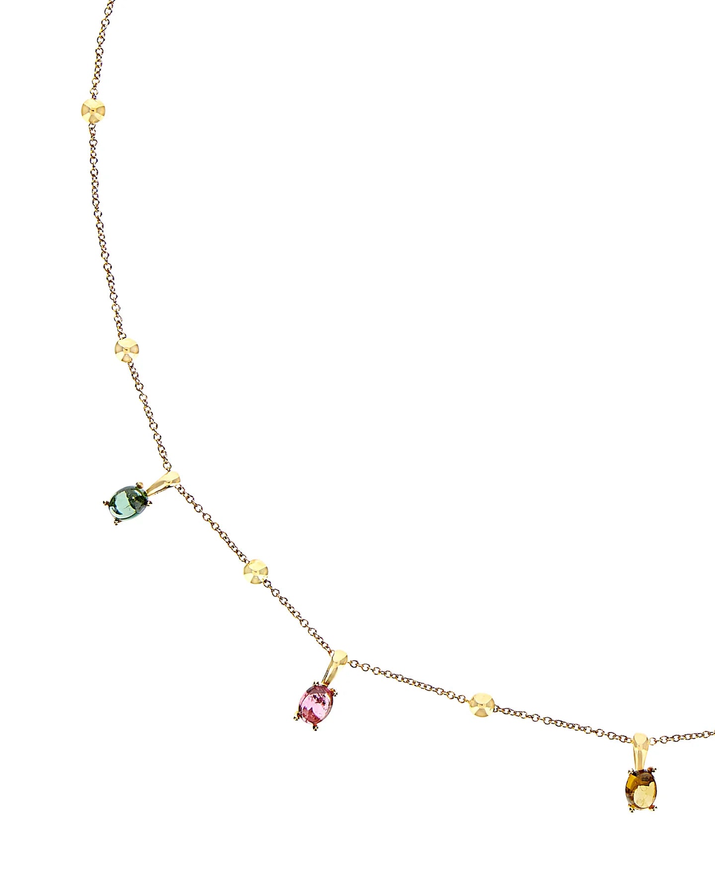 Geelgouden collier met toermalijn ''Tourmalines''