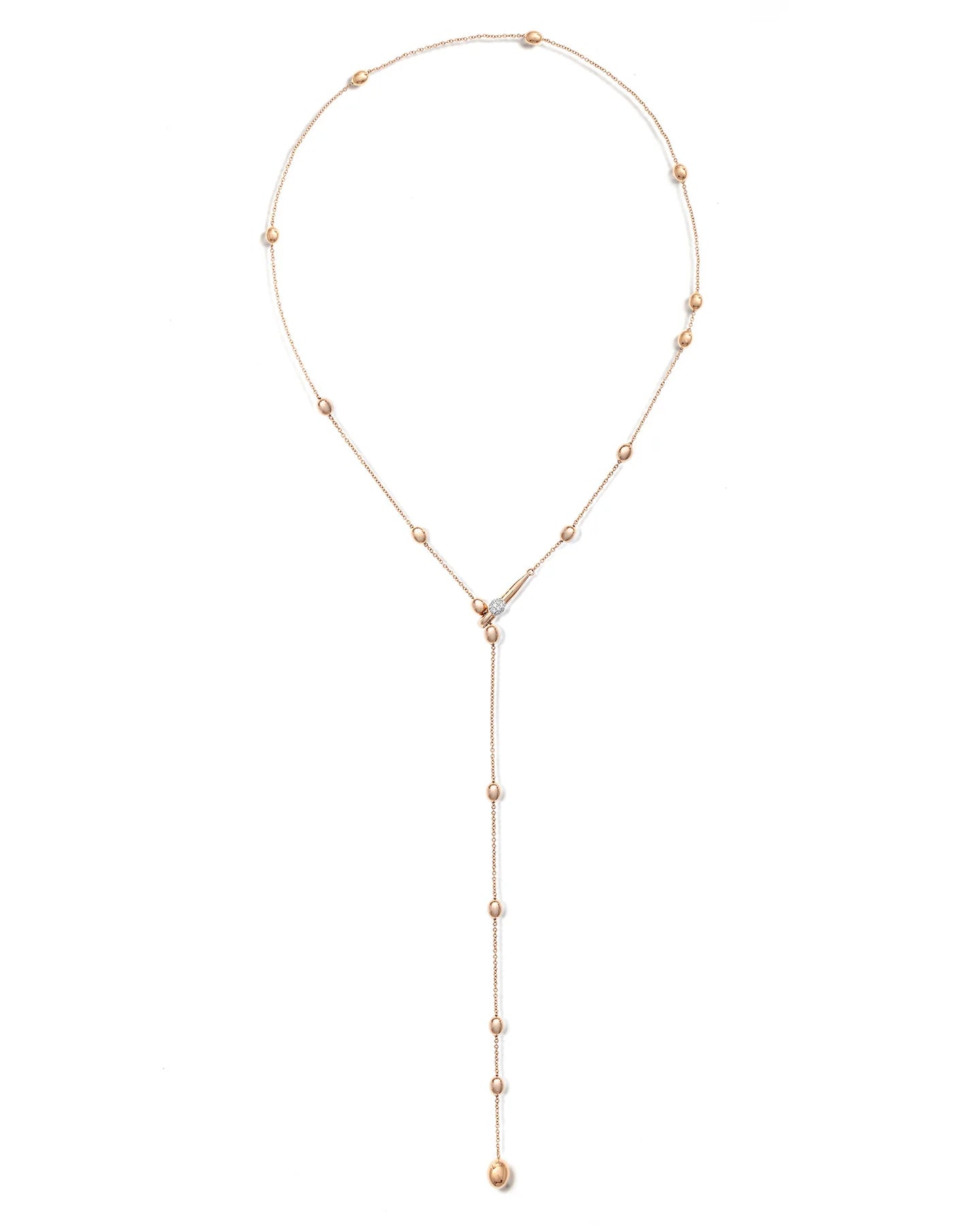 Roségouden collier met diamant ''Soffio''