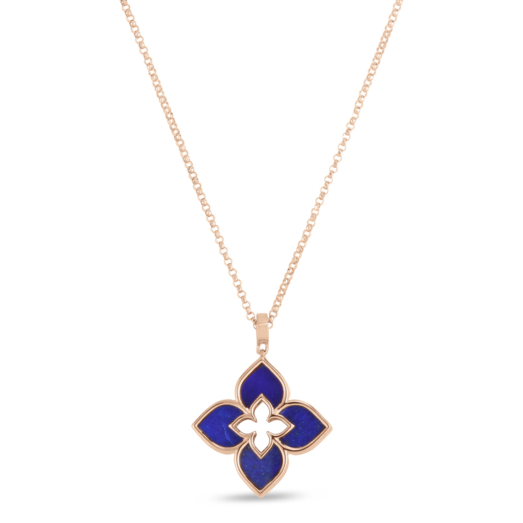 ROSÉGOUDEN COLLIER MET Lapis Lazuli ''VENETIAN PRINCESS''