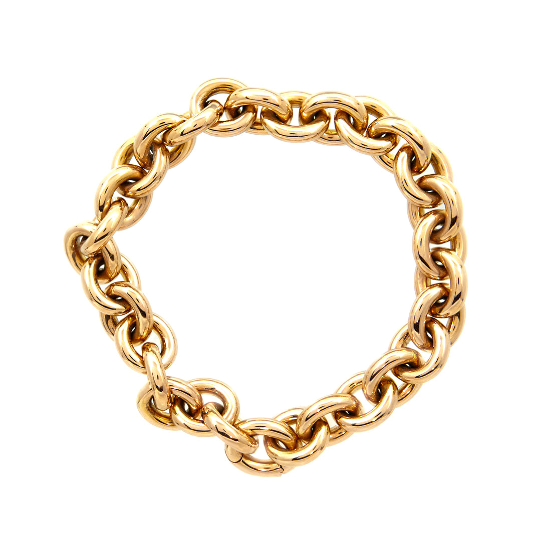 Roségouden ankerschakel armband
