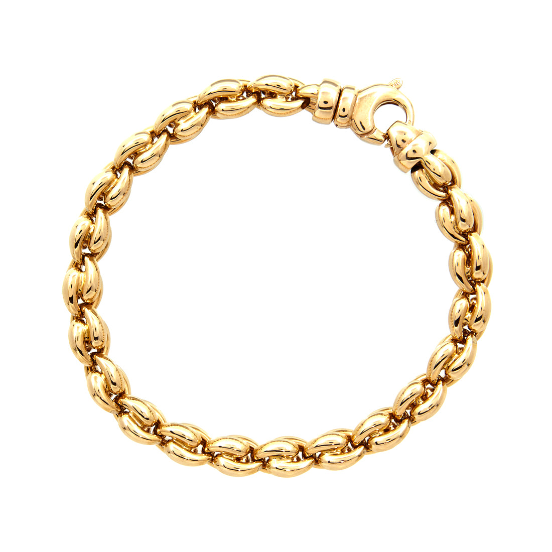 Roségouden schakel armband.