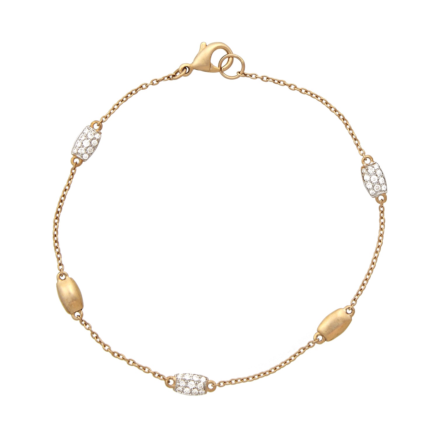 Roségouden armband met diamant