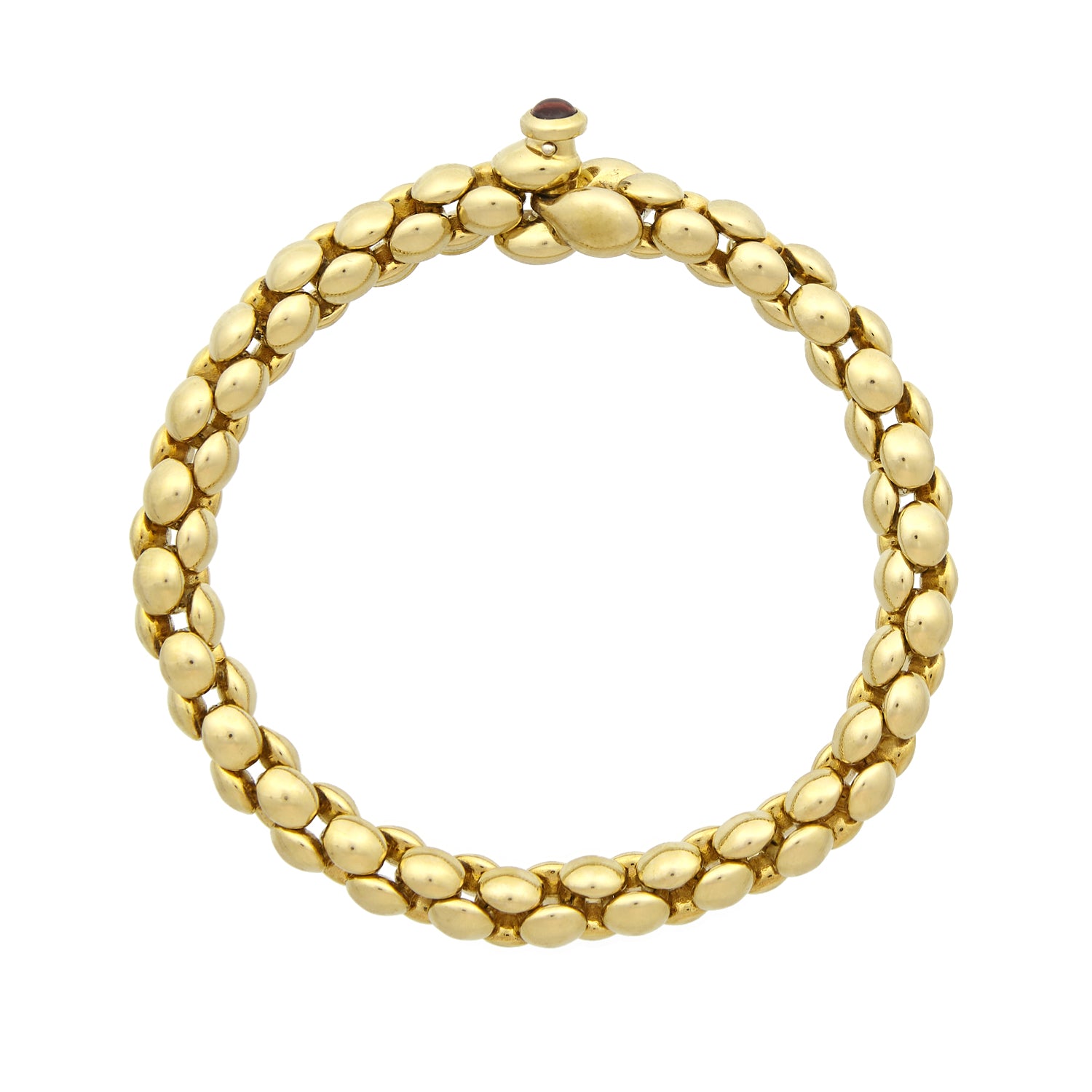 Geelgouden fantasie schakel armband