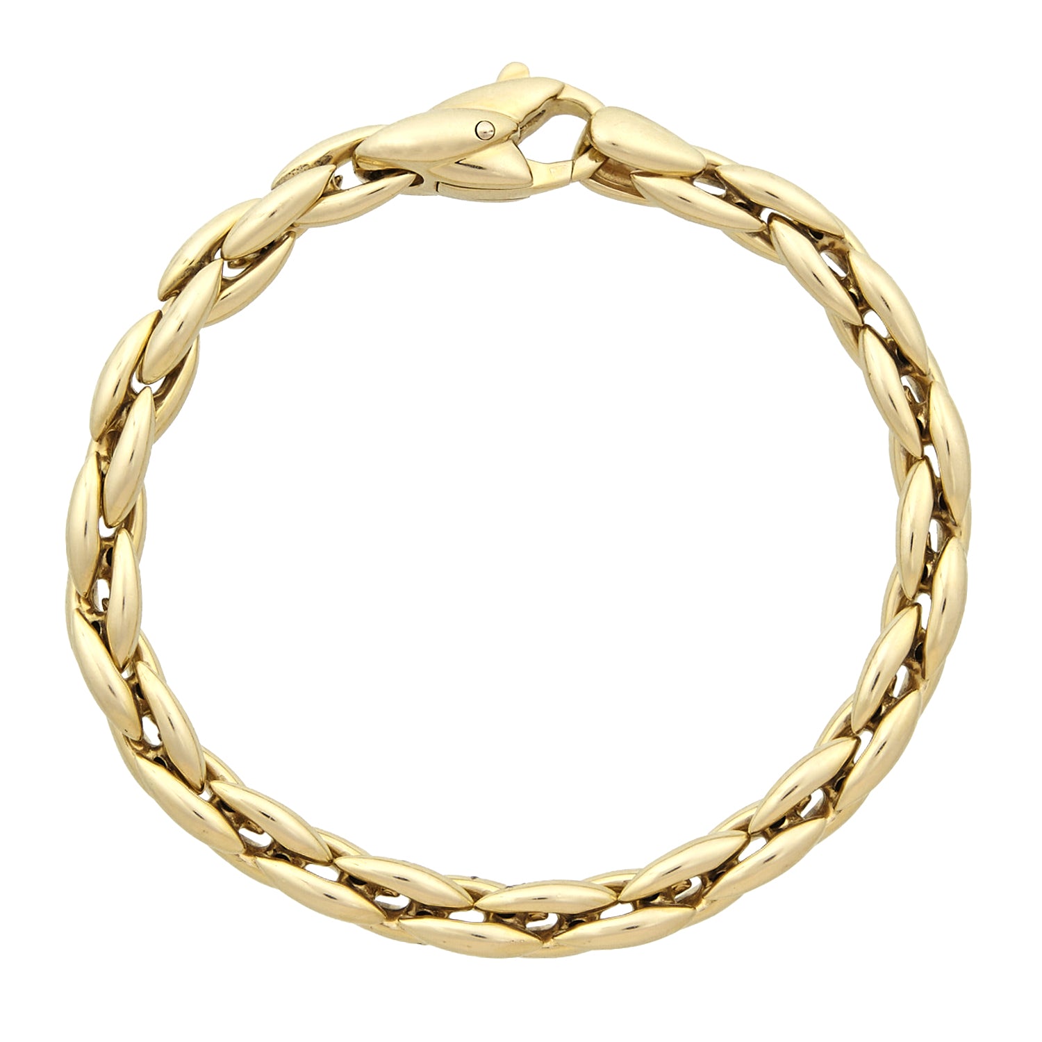 Geelgouden palmier schakel armband