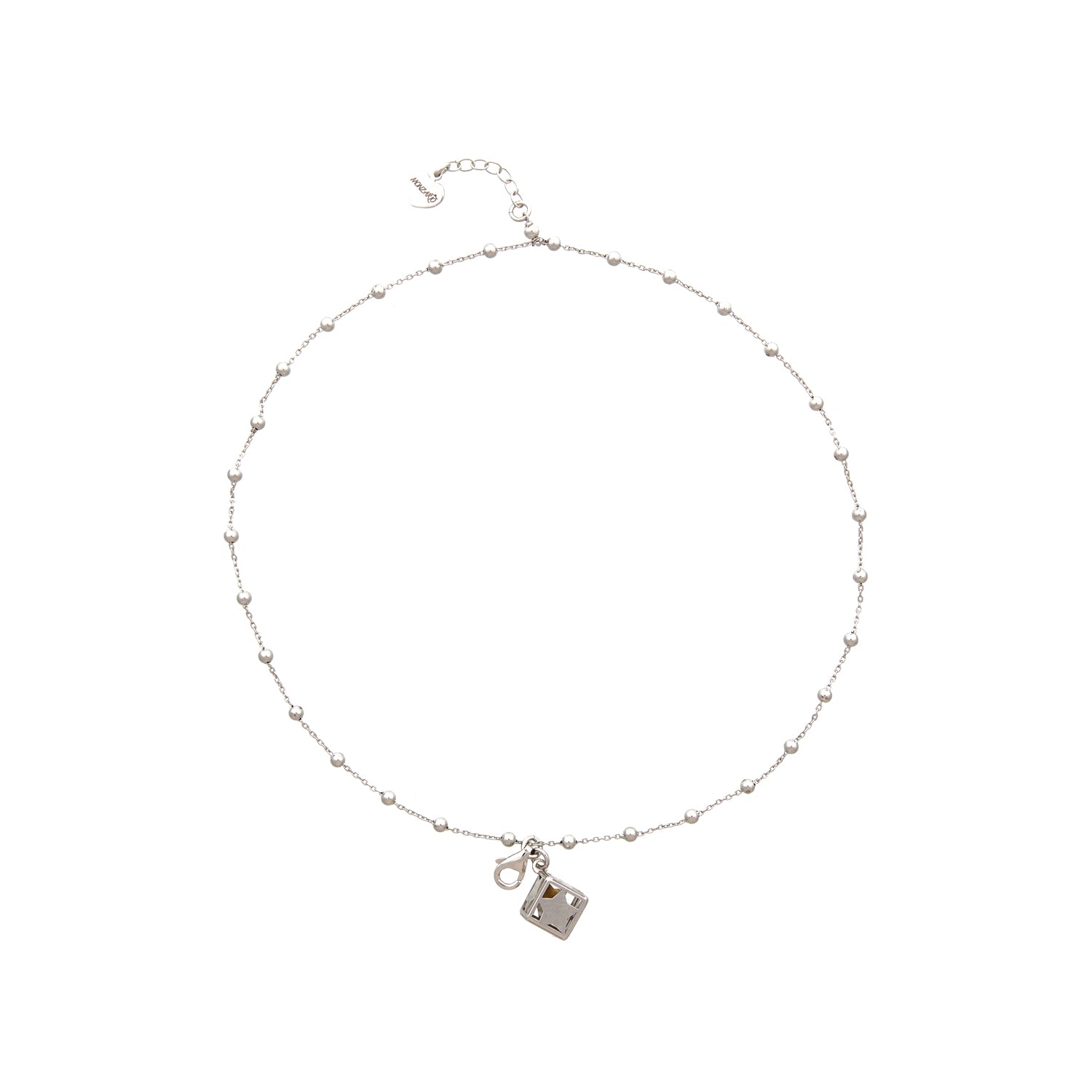 Witgouden armband met bedel
