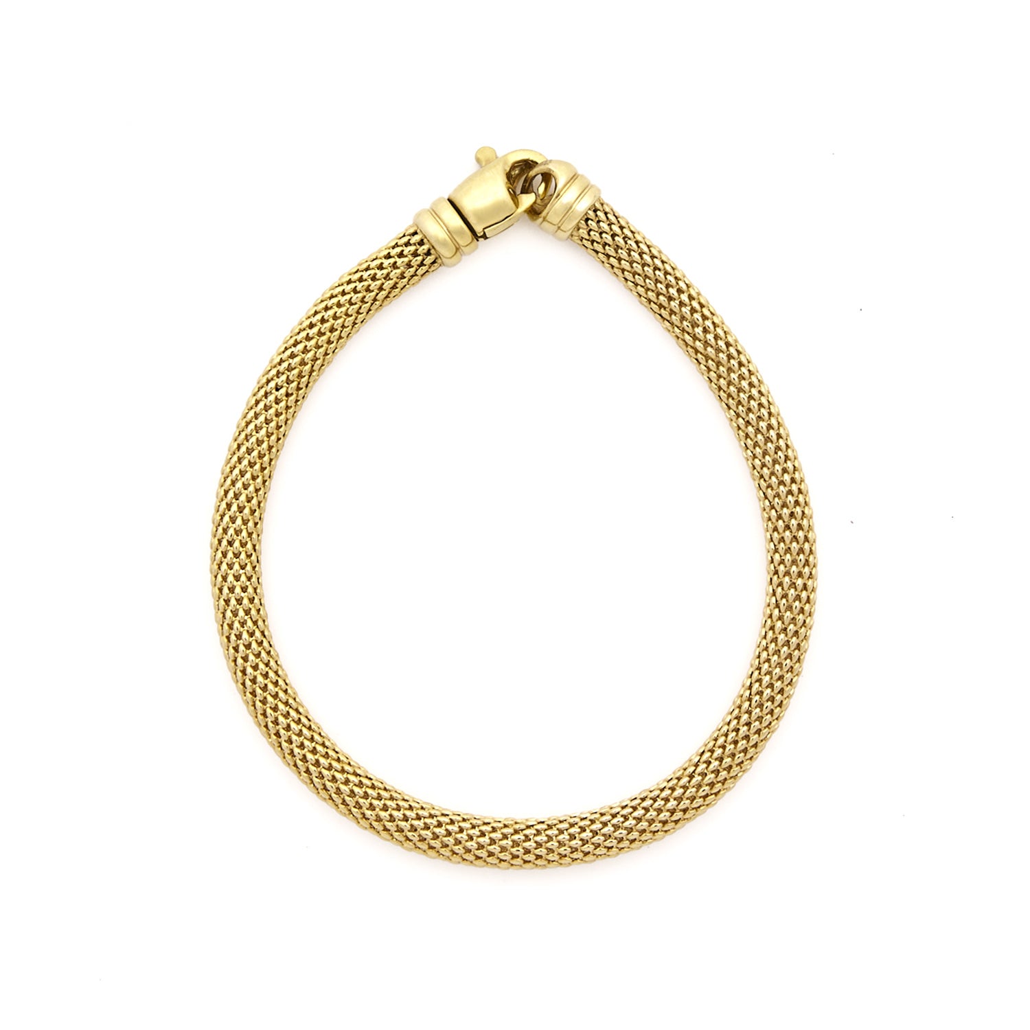 Geelgouden ronde Milanese armband