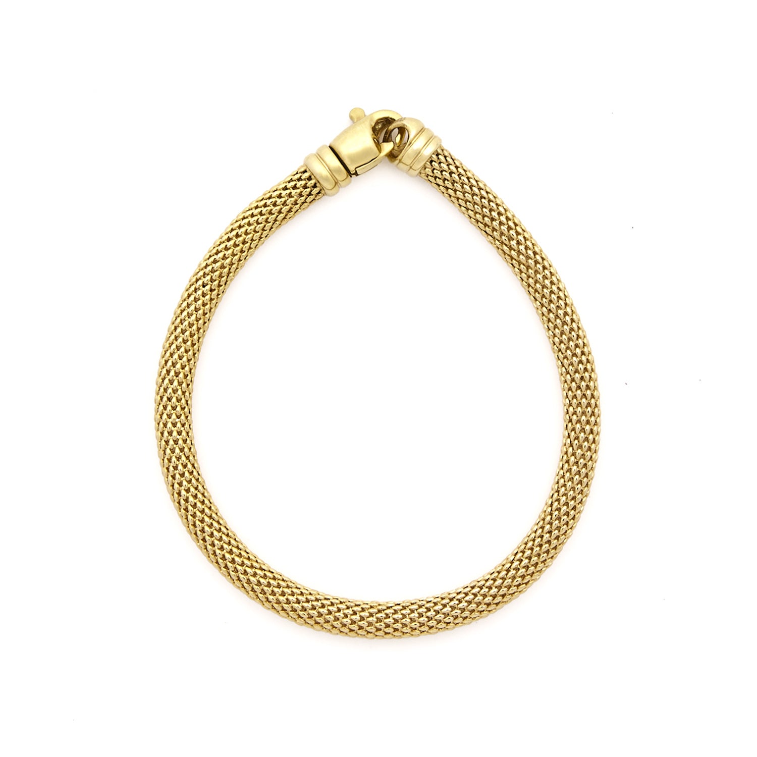 Geelgouden ronde Milanese armband