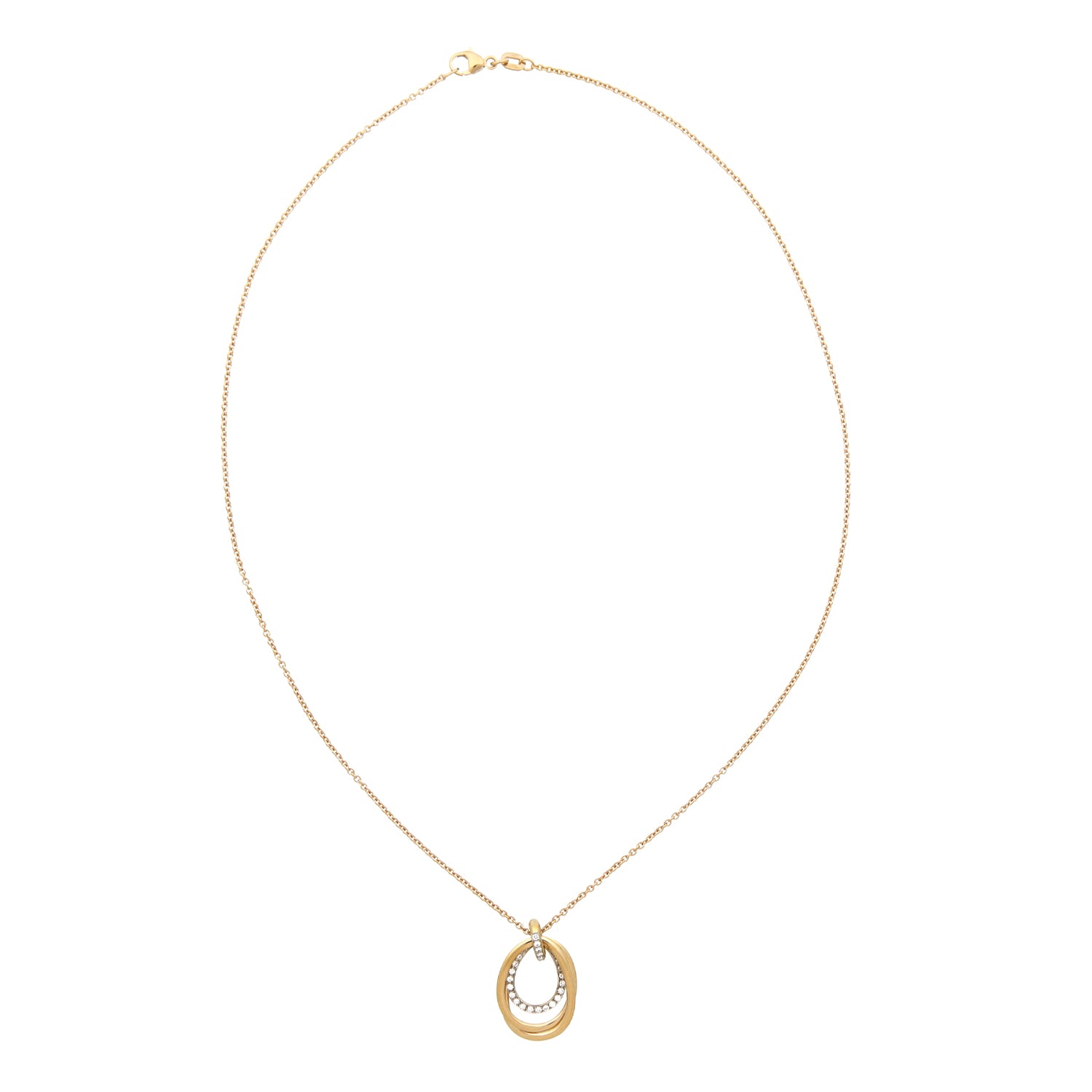 Roségouden collier met hanger diamant