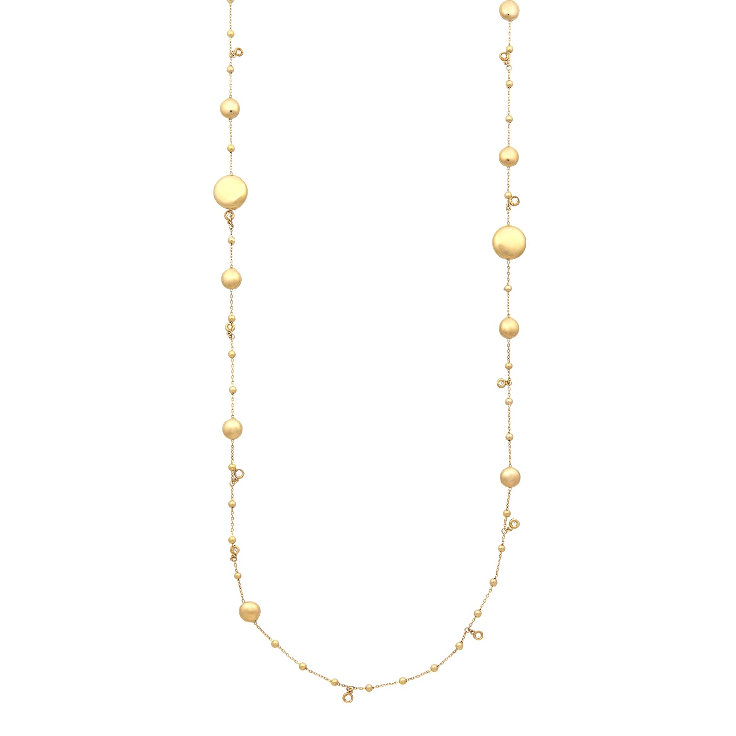 Roségouden lang collier met diamant