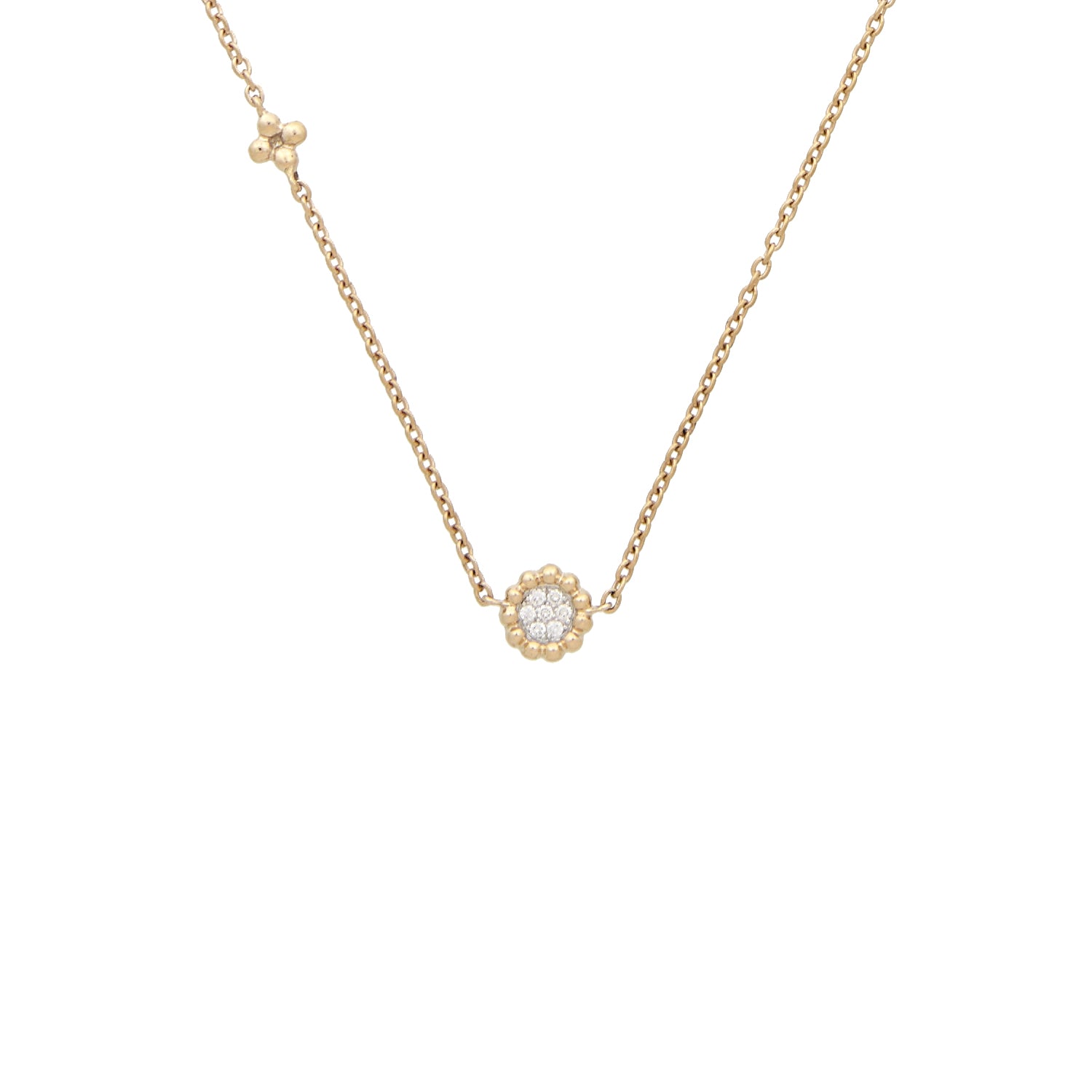 Roségouden collier met diamant