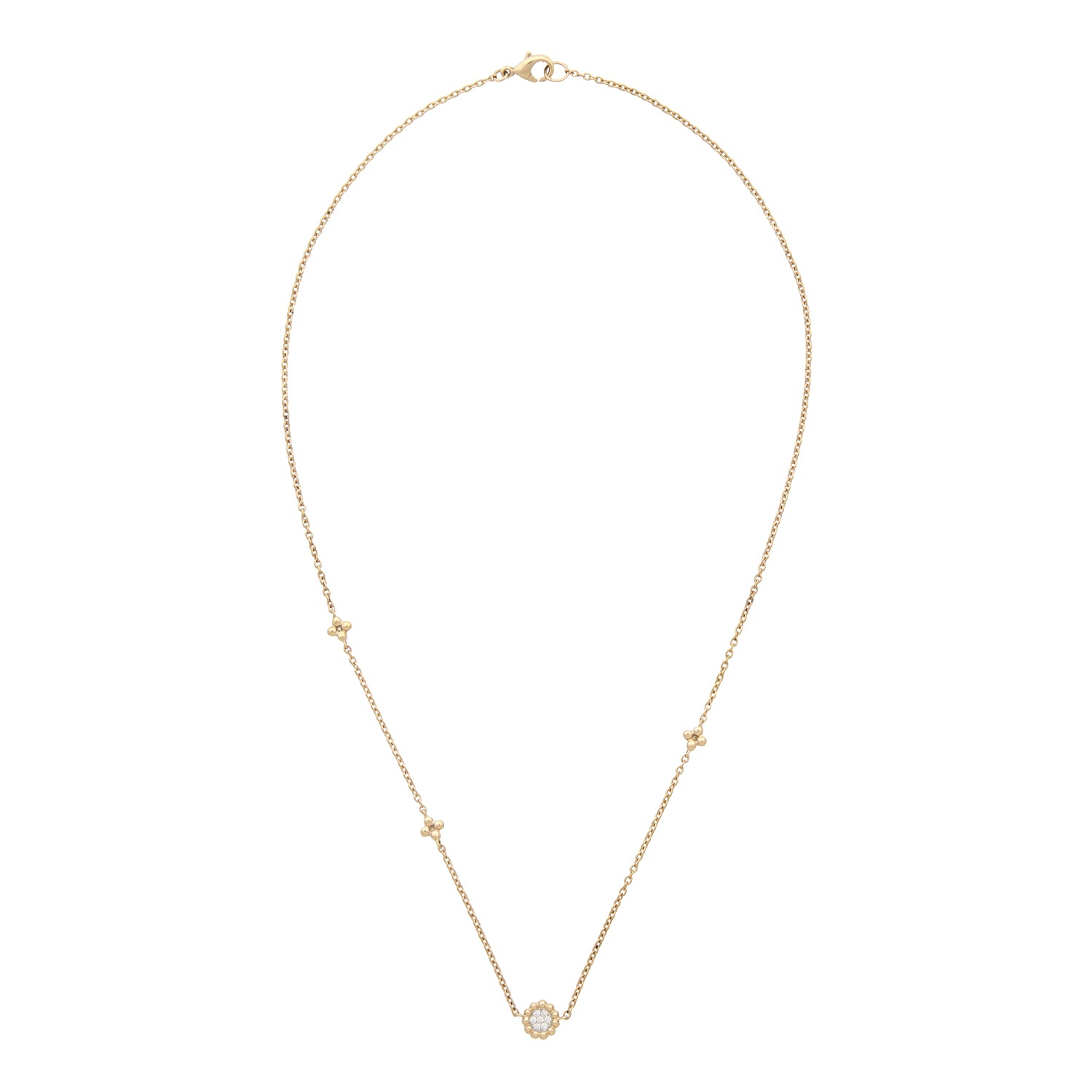 Roségouden collier met diamant