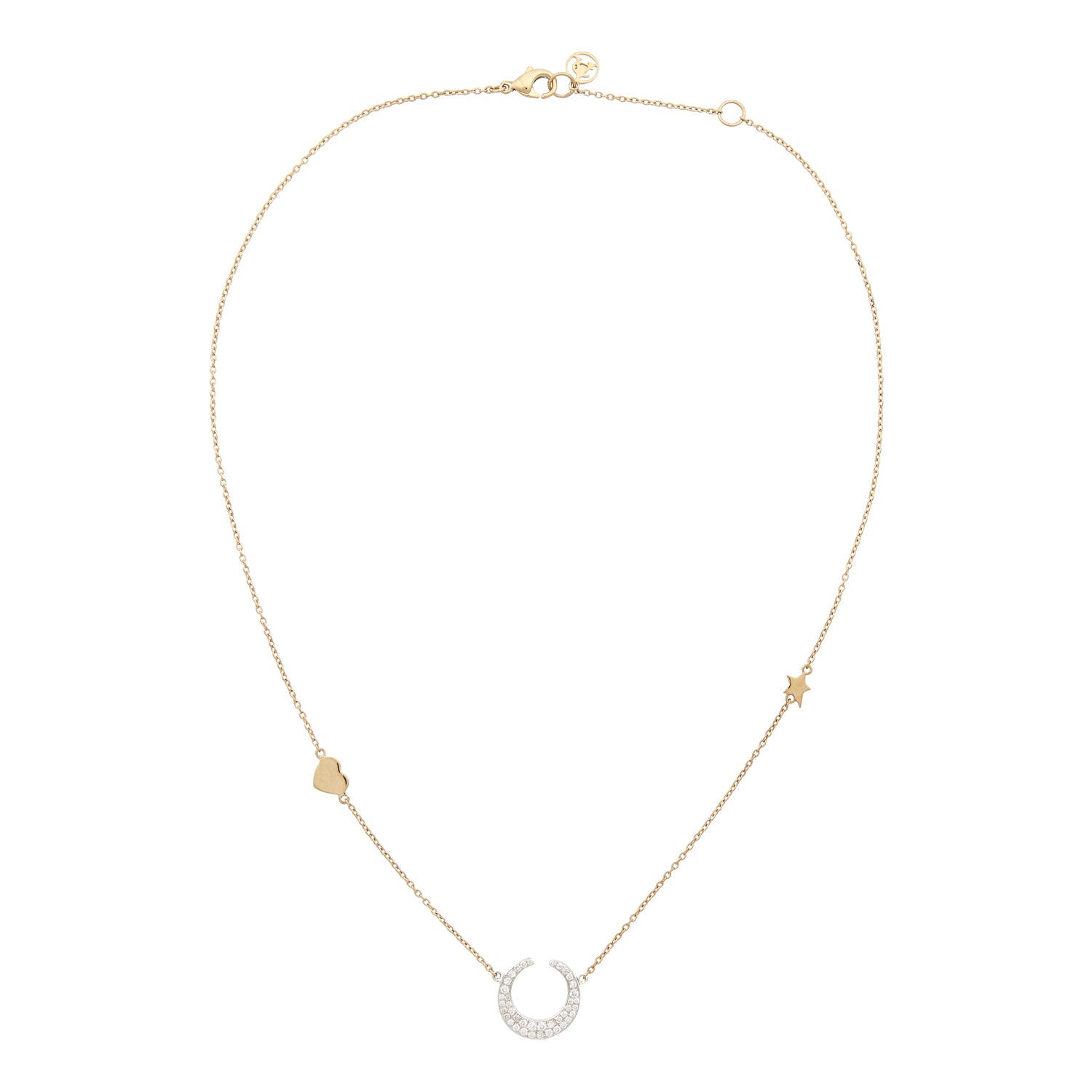 Roségouden collier met diamant