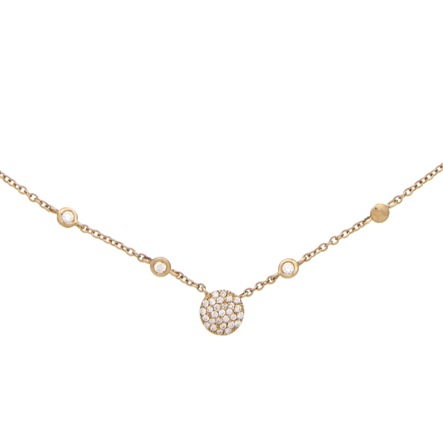 Roségouden collier met diamant