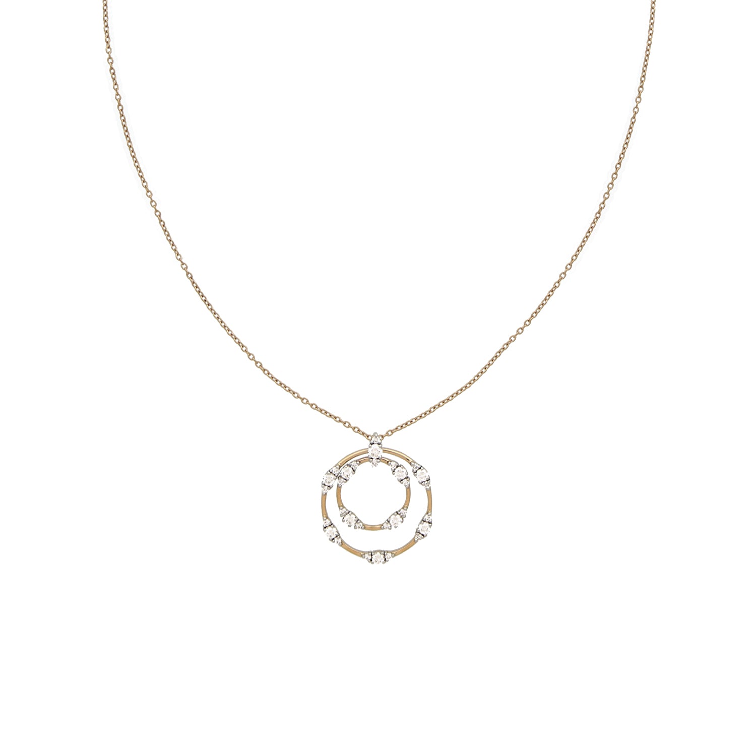 Roségouden collier met diamant