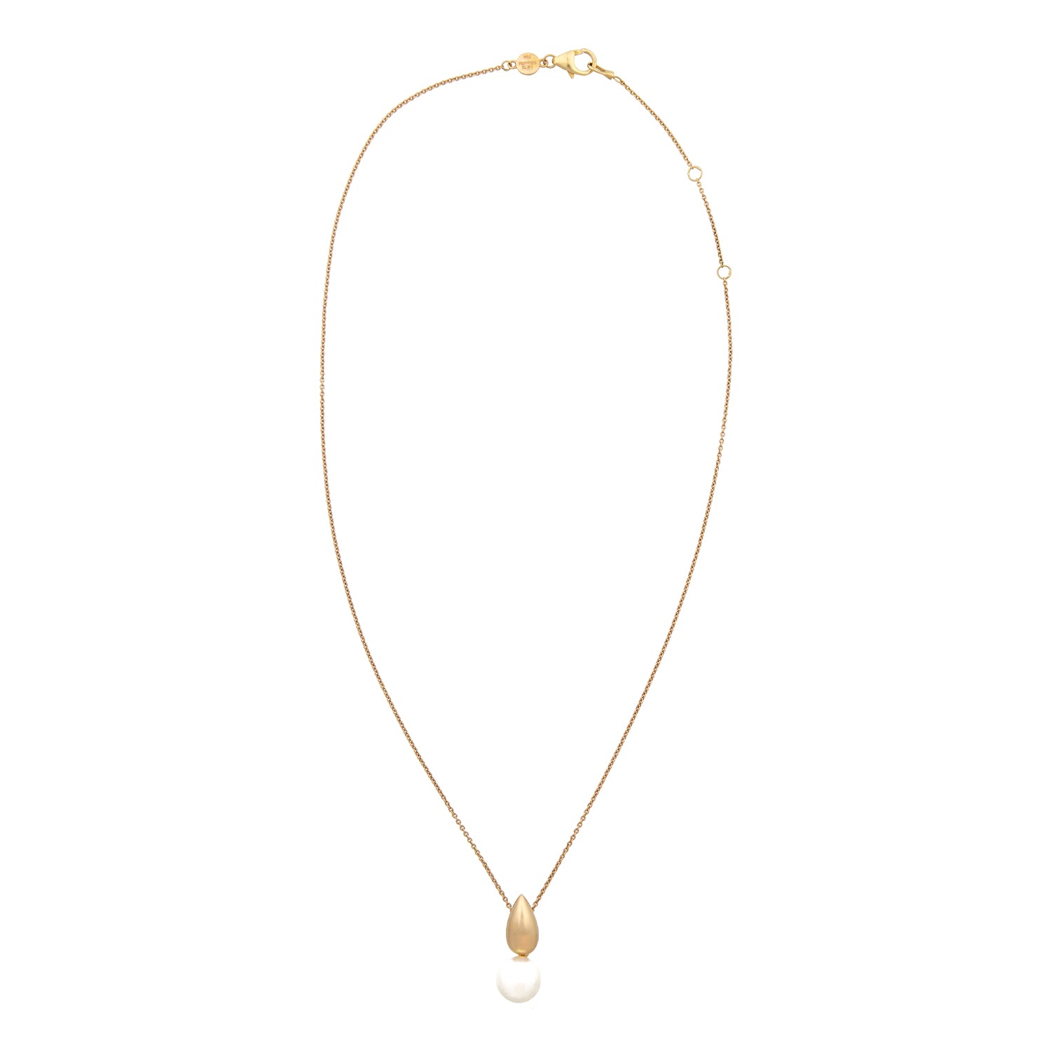 Rosegouden collier met parel