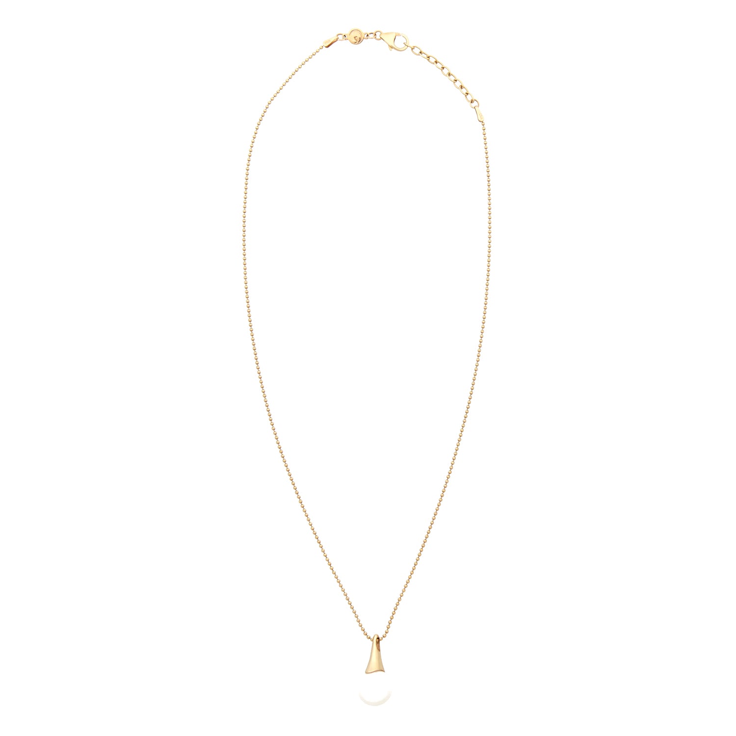 ROSÉGOUDEN COLLIER MET PARELHANGER