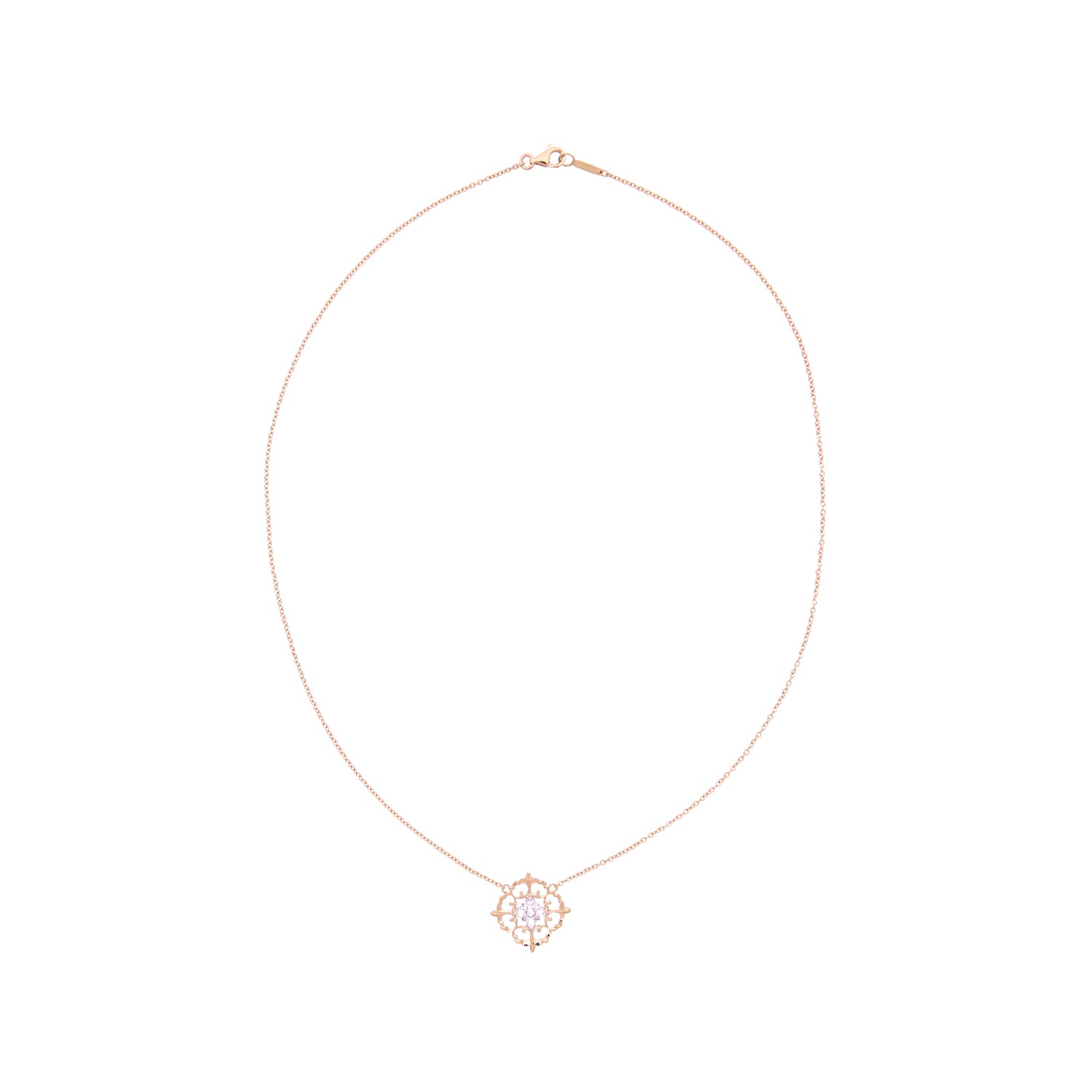 18 karaat geelgouden collier met diamant