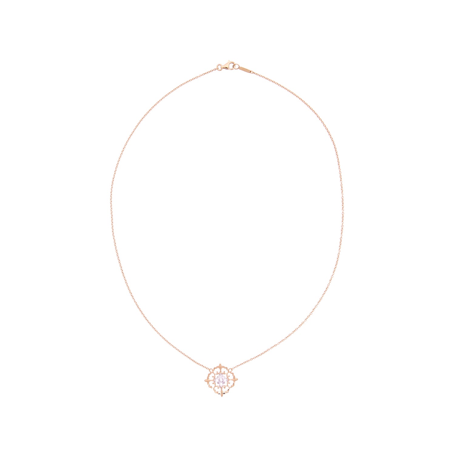 18 karaat geelgouden collier met diamant