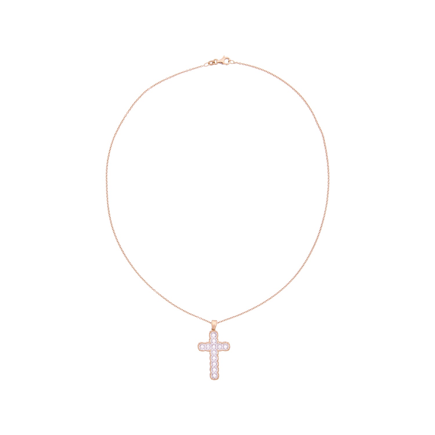 18 karaat gouden kruis met briljant