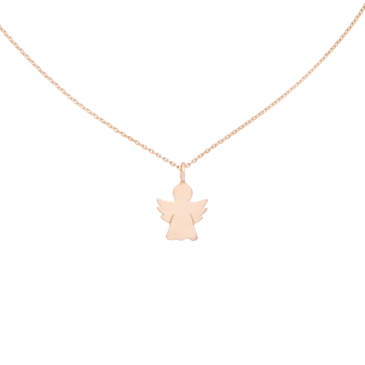 Geelgouden collier met engeltje