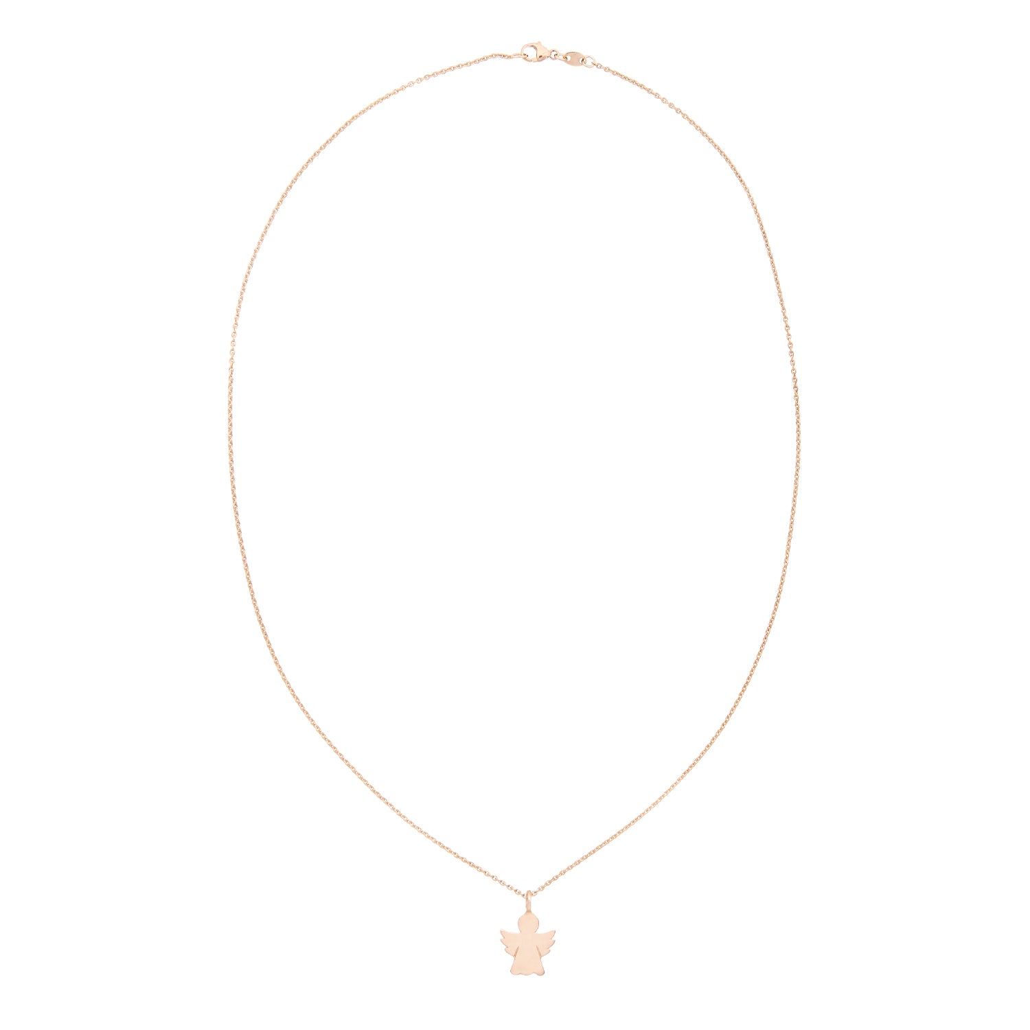 Geelgouden collier met engeltje