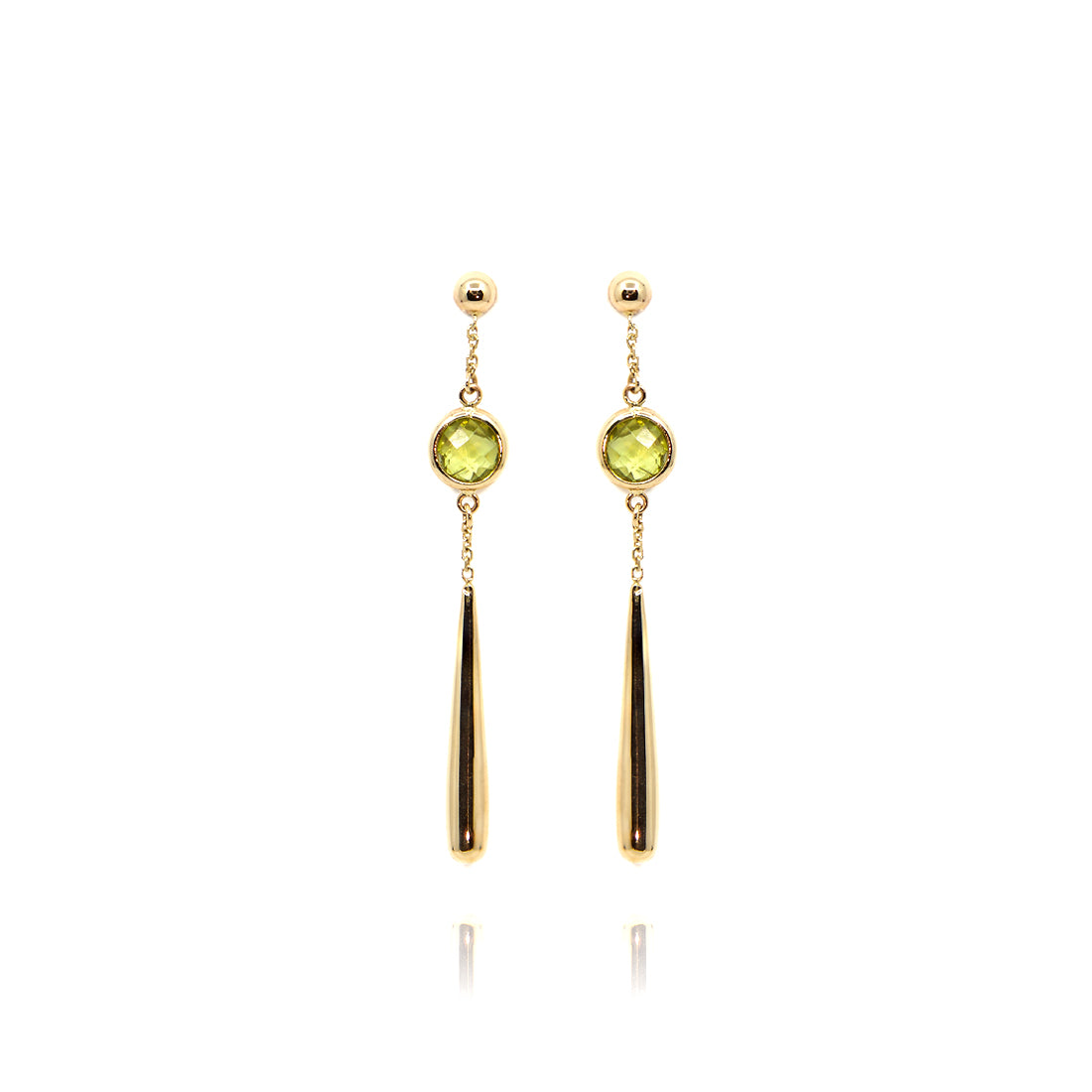 Gelbgold-Ohrschmuck mit Peridot