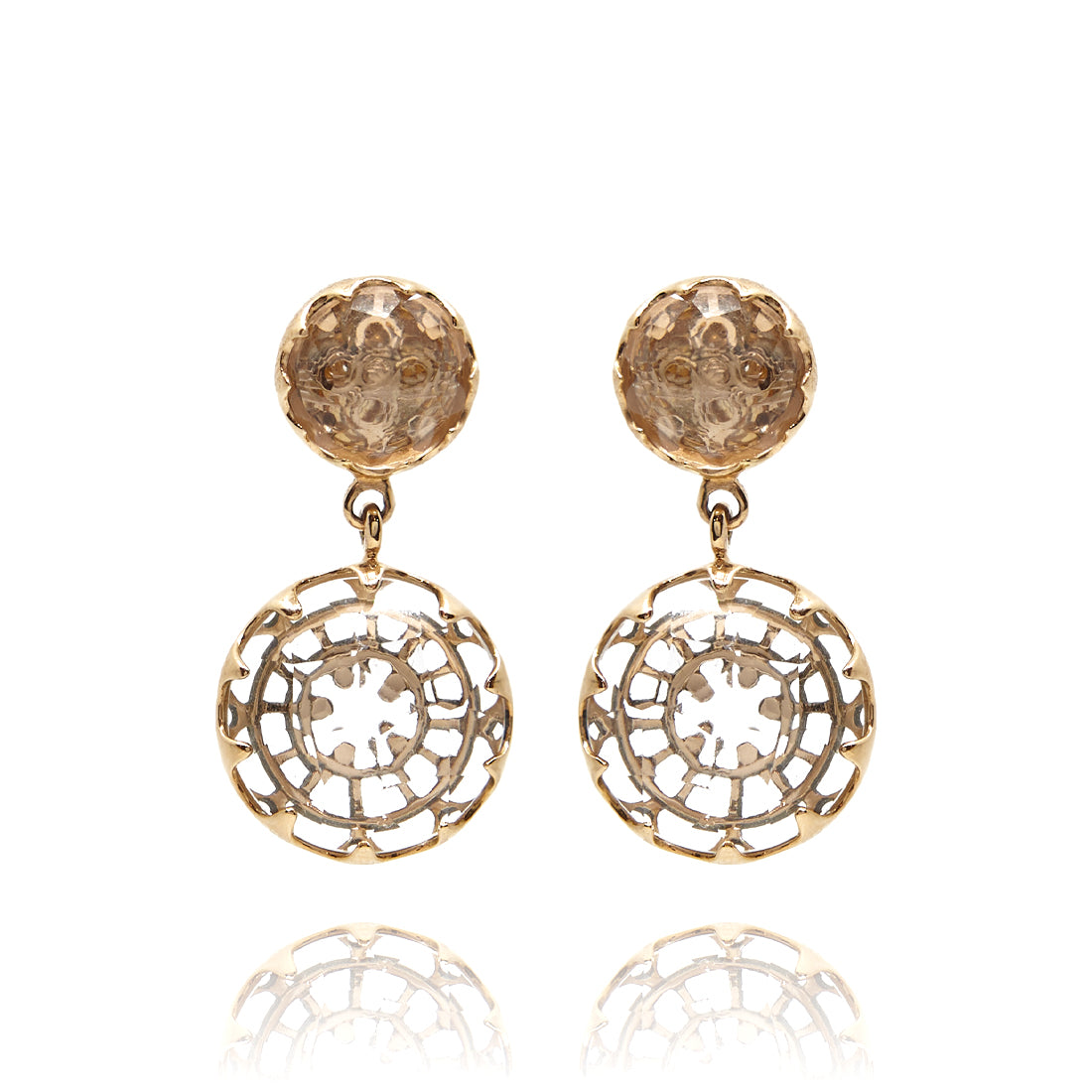 Rose gold hot sale crystal earrings