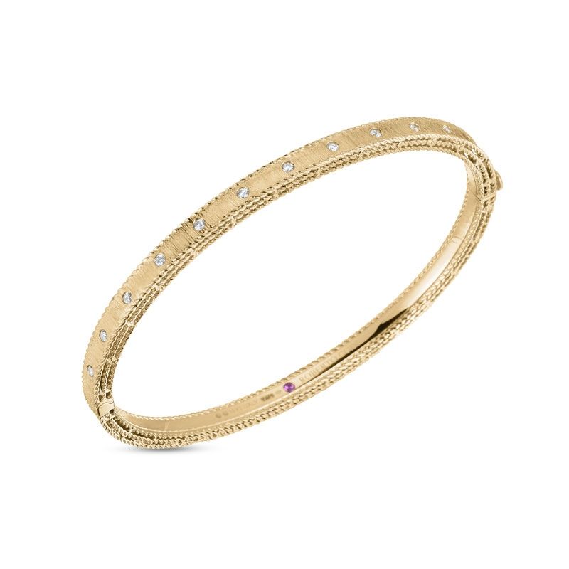 Geelgouden bangle armband met diamant