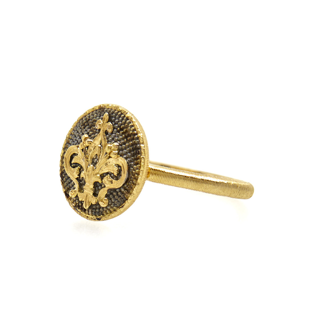 Geelgouden ring met kroontje