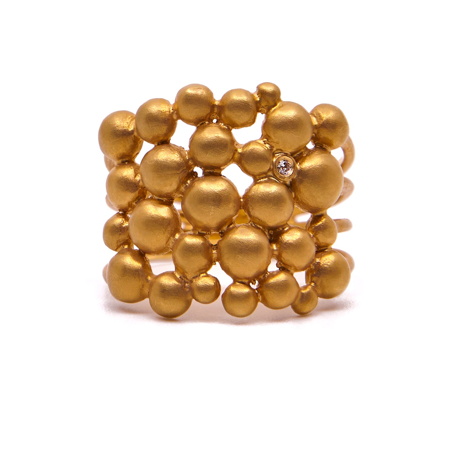 Geelgouden "bubbles" ring Marika