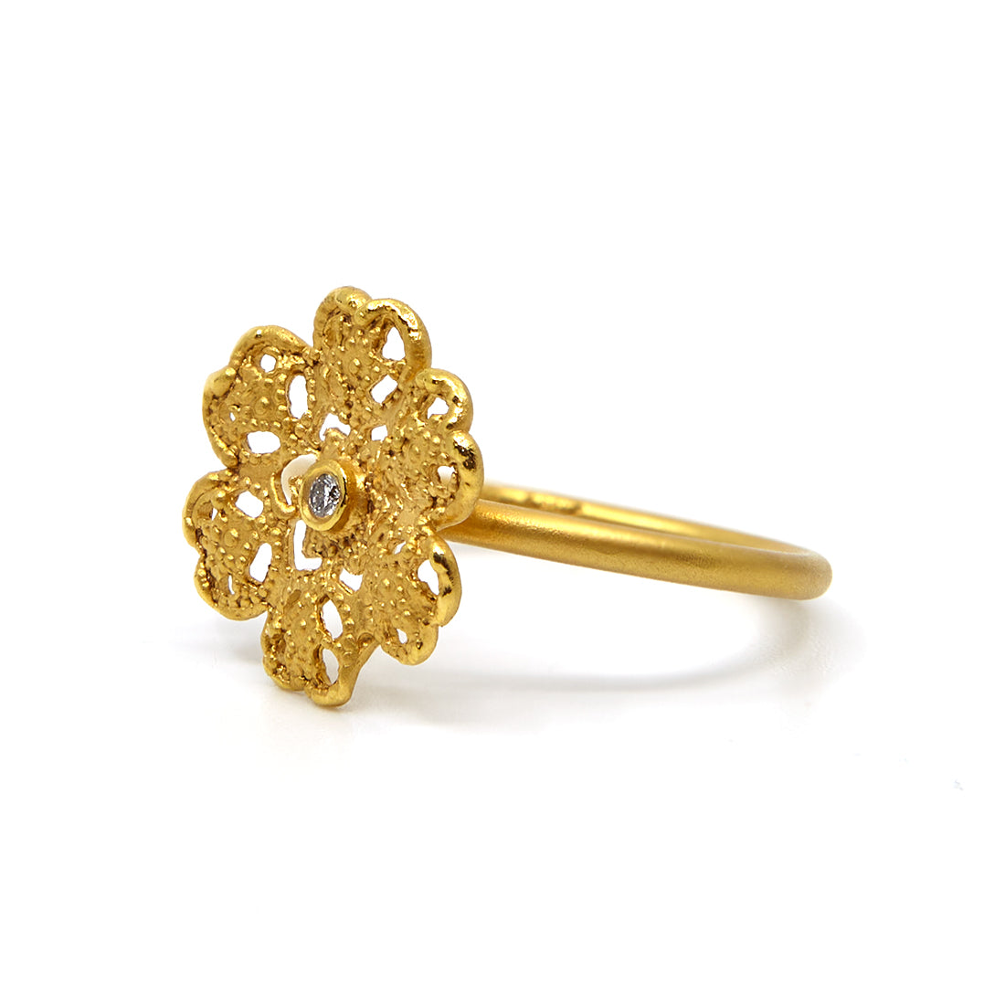 Geelgouden fantasie ring