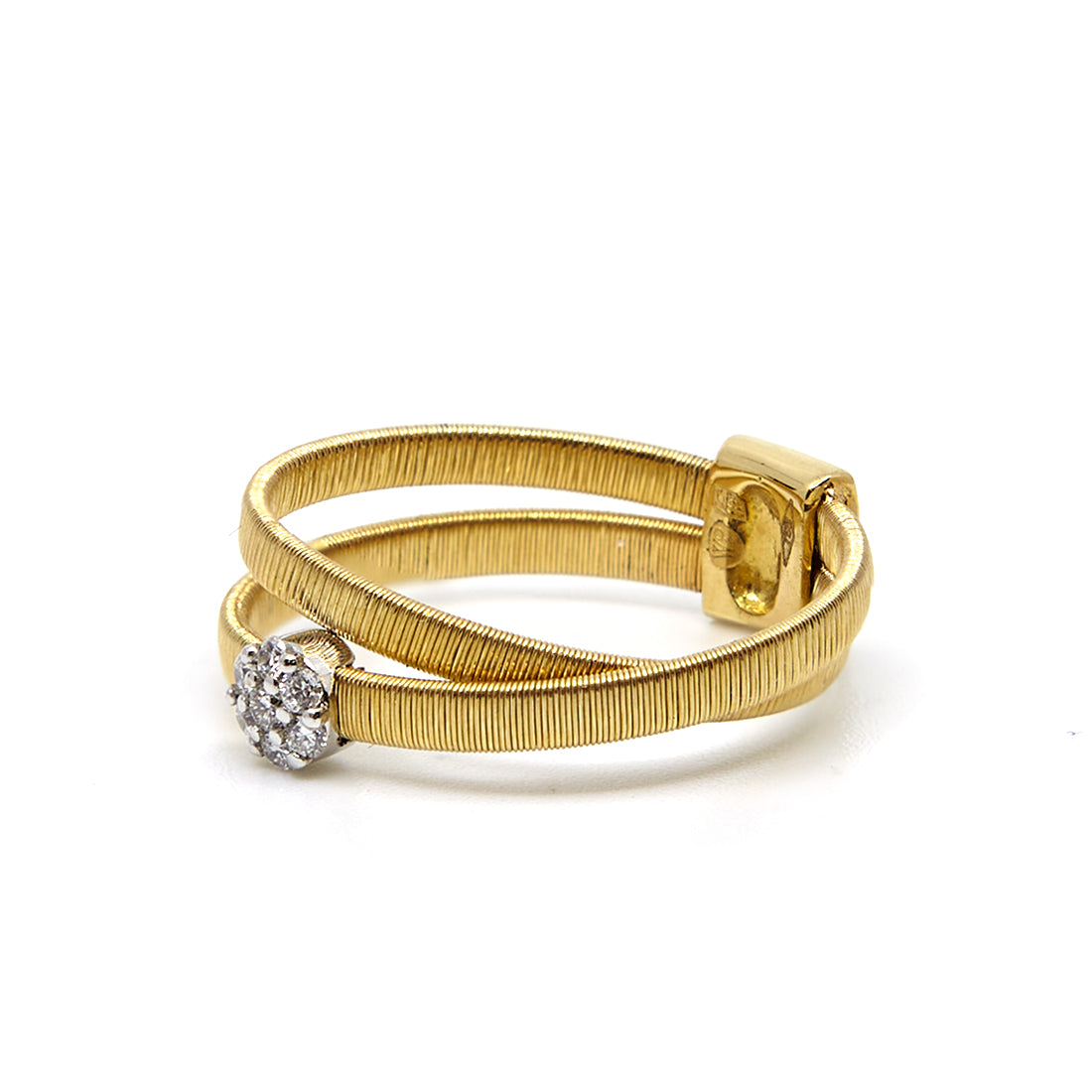 Gelbgoldring mit Diamant