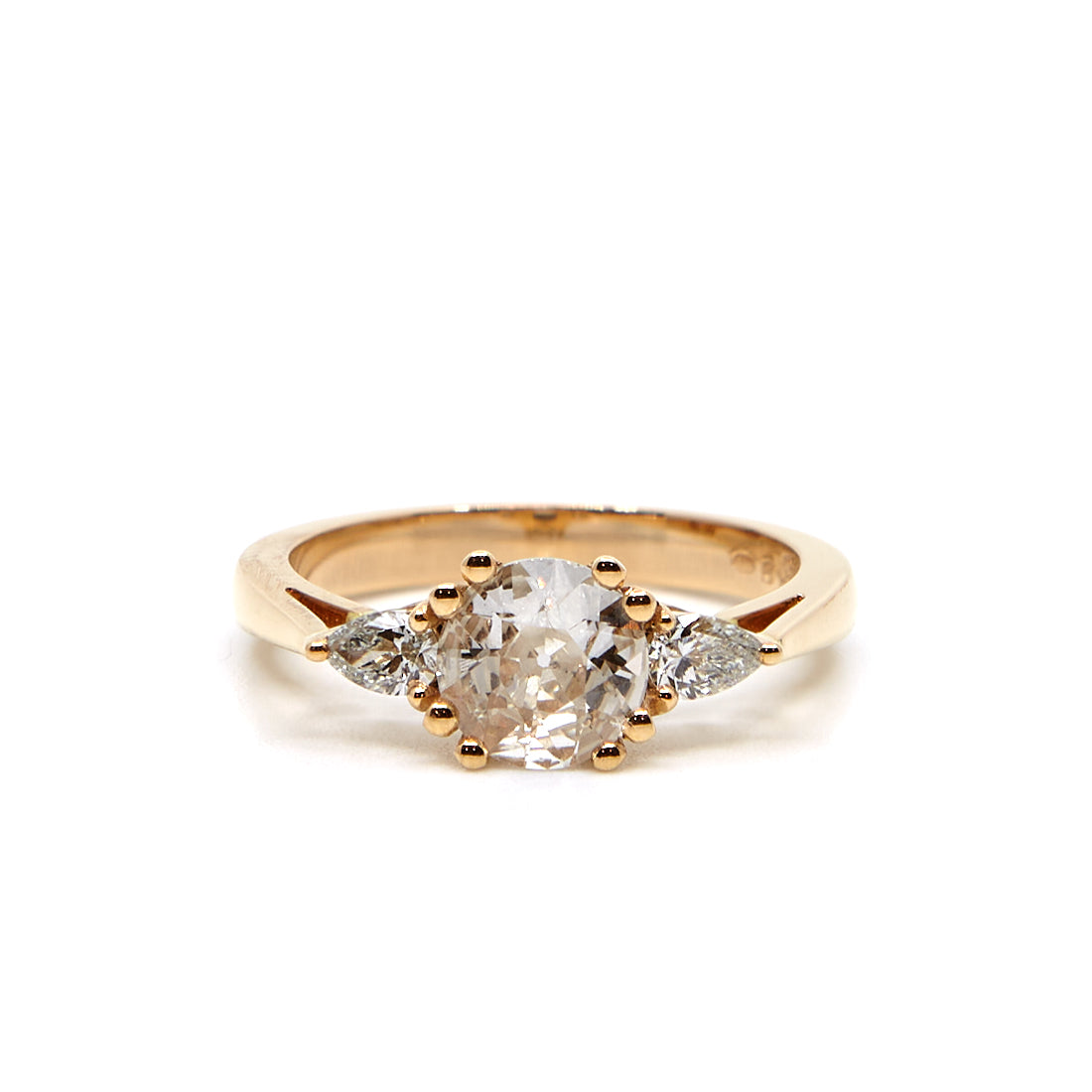 Roségoldring mit Diamant