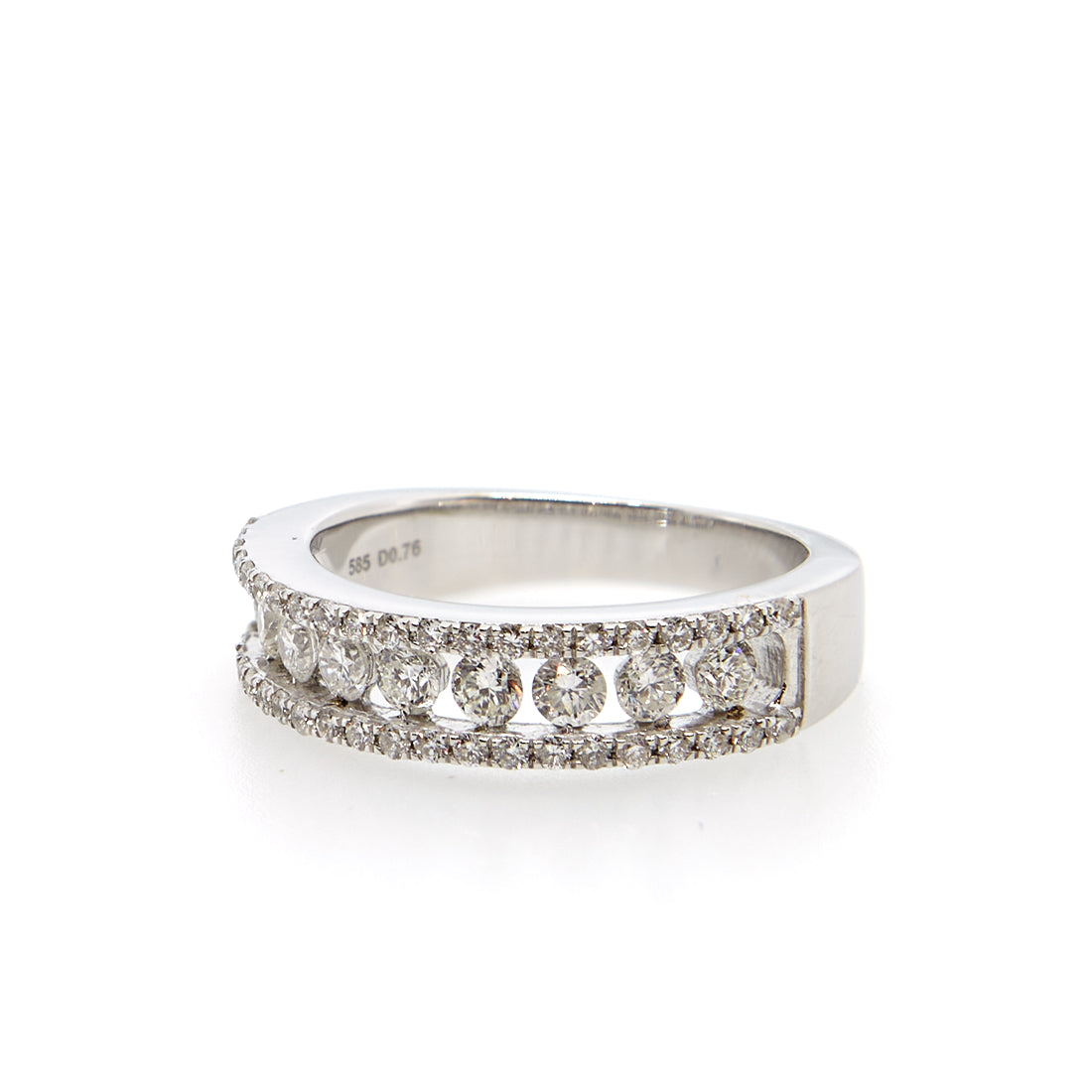 Weißgoldring mit Diamant