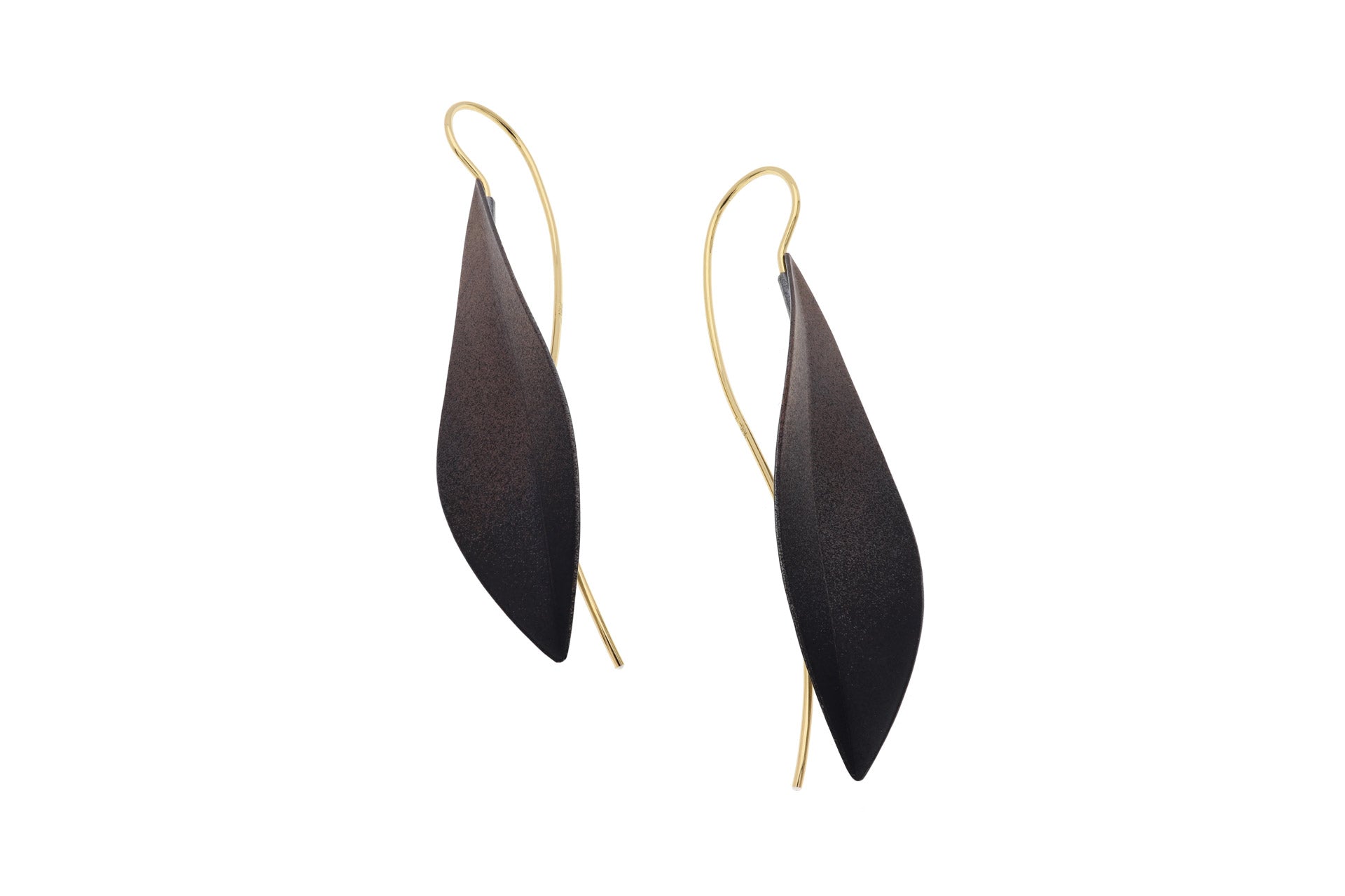 deco echo oorsieraden blad met zwart