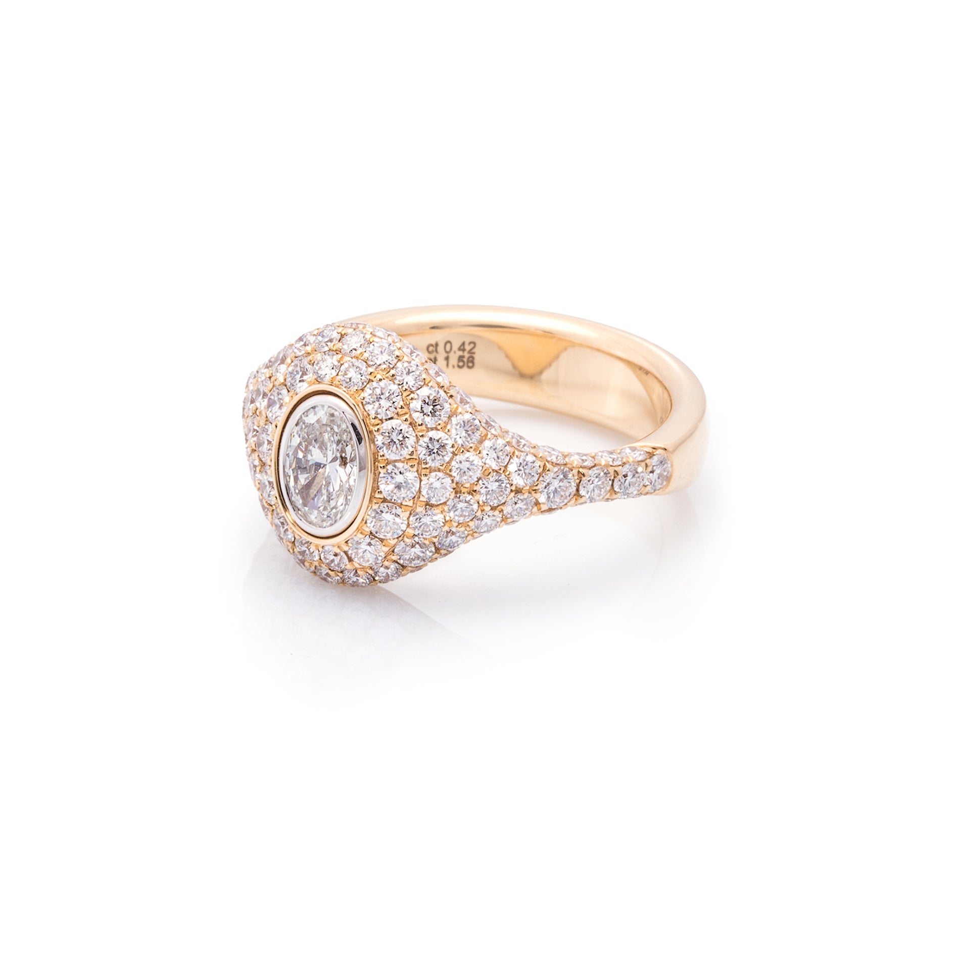 18 Karaat gouden ring met 1.98ct diamant