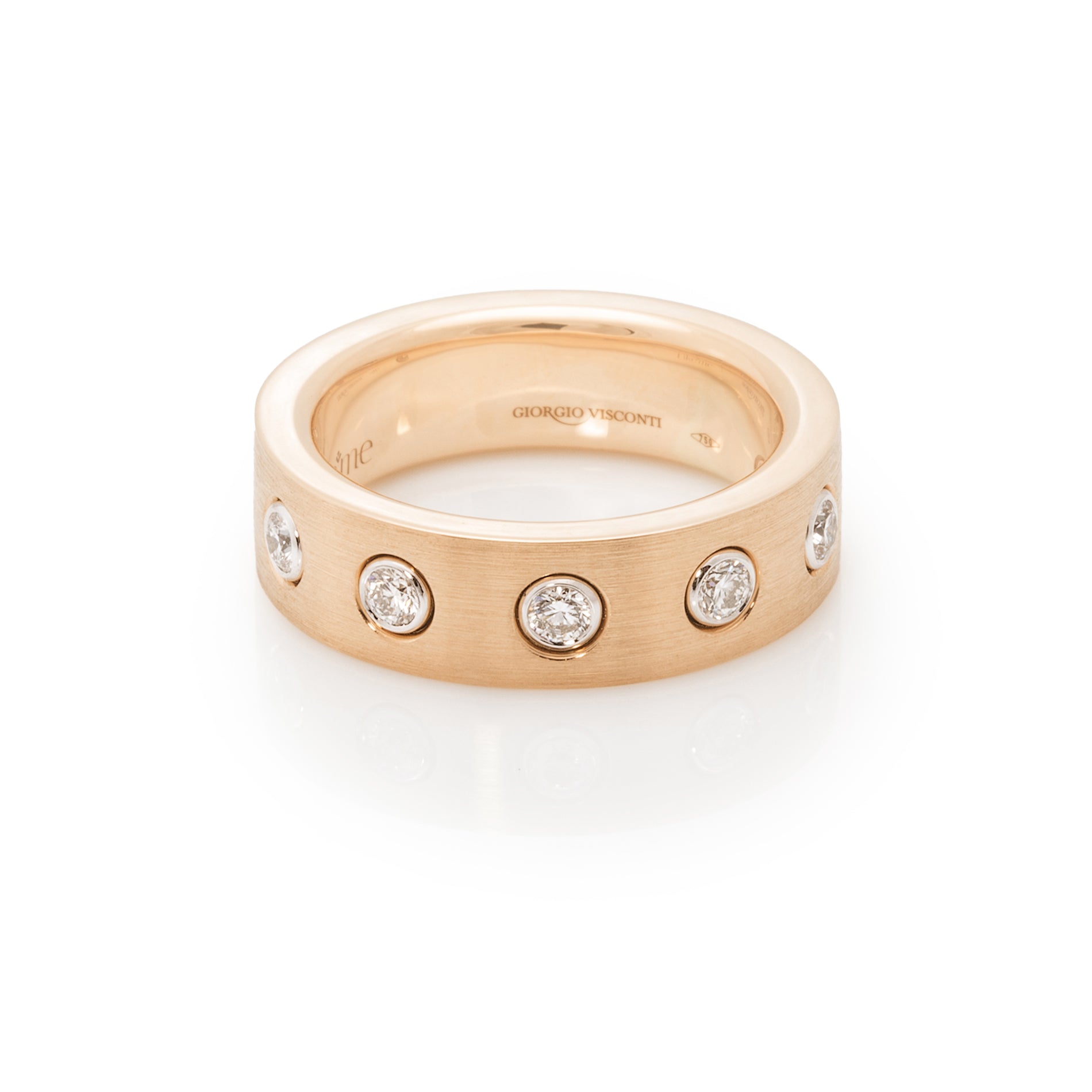 18 Karaat roségouden ring met 0.37ct diamant