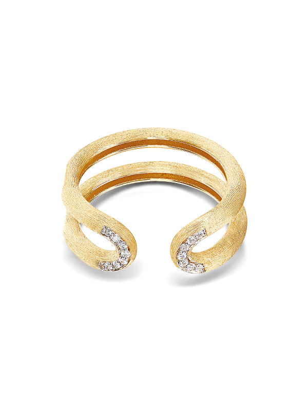 Yellow gold ring with diamond ''Libera''
