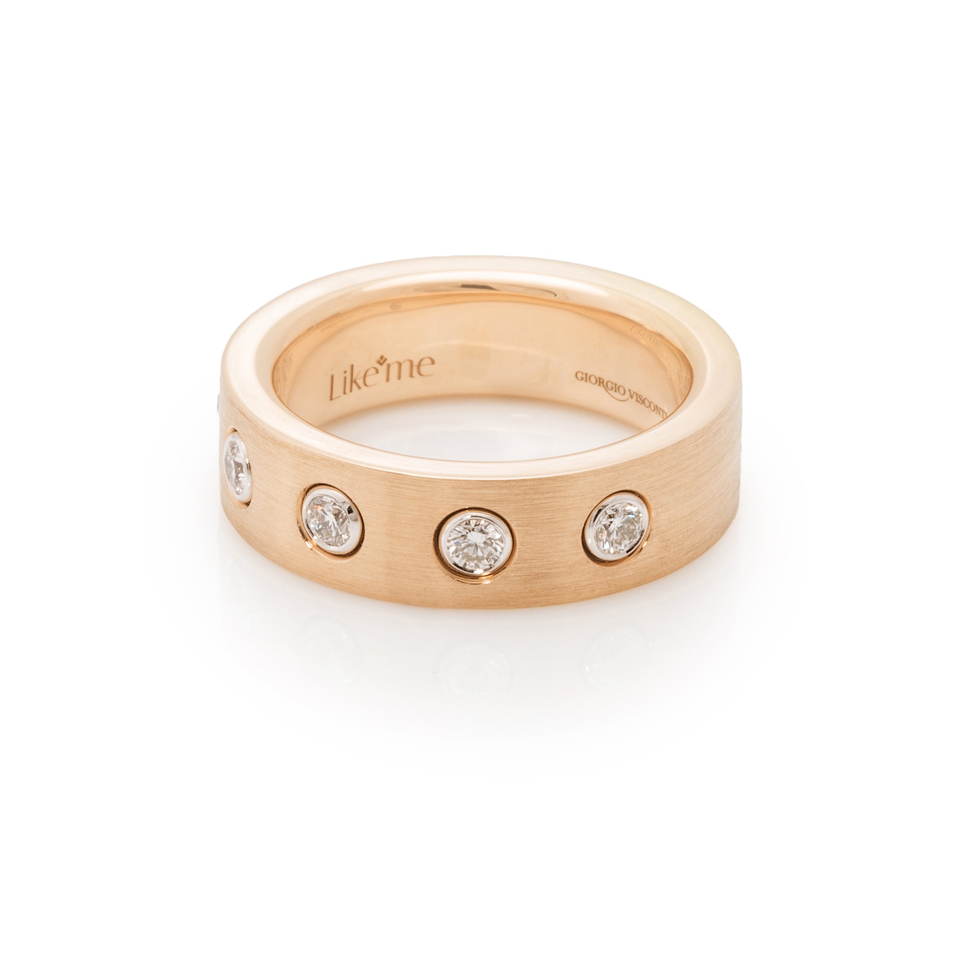 18 Karaat roségouden ring met 0.37ct diamant