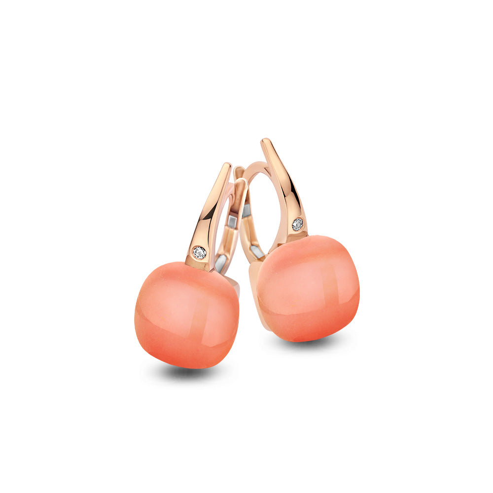 Roségouden oorsieraden Soft Coral