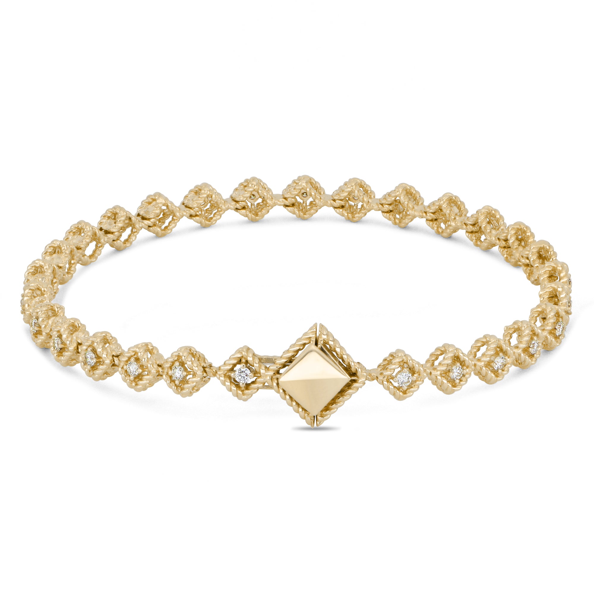 Yellow gold bracelet with diamond ''Palazzo''