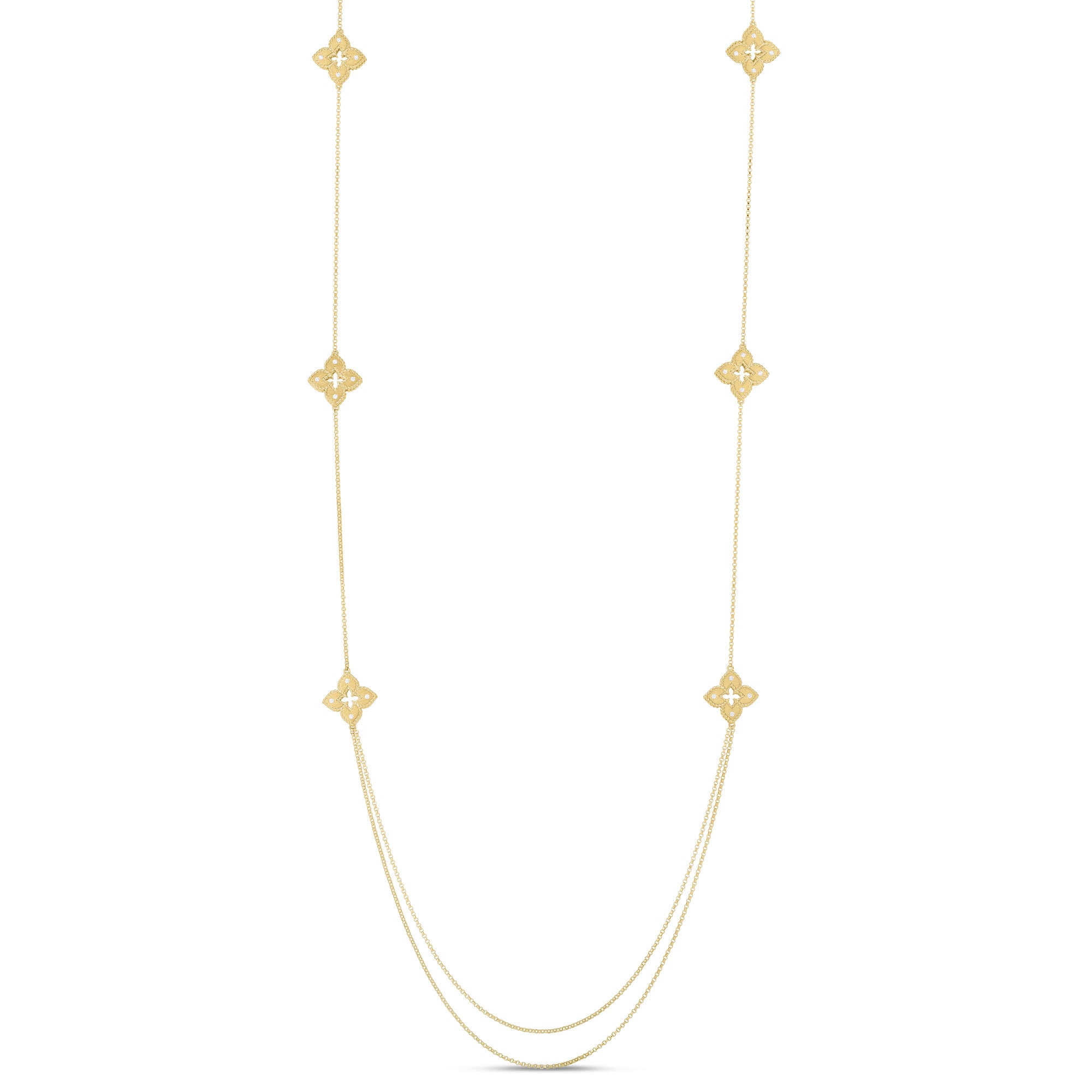 Yellow gold necklace with diamond ''Venetian Princess''