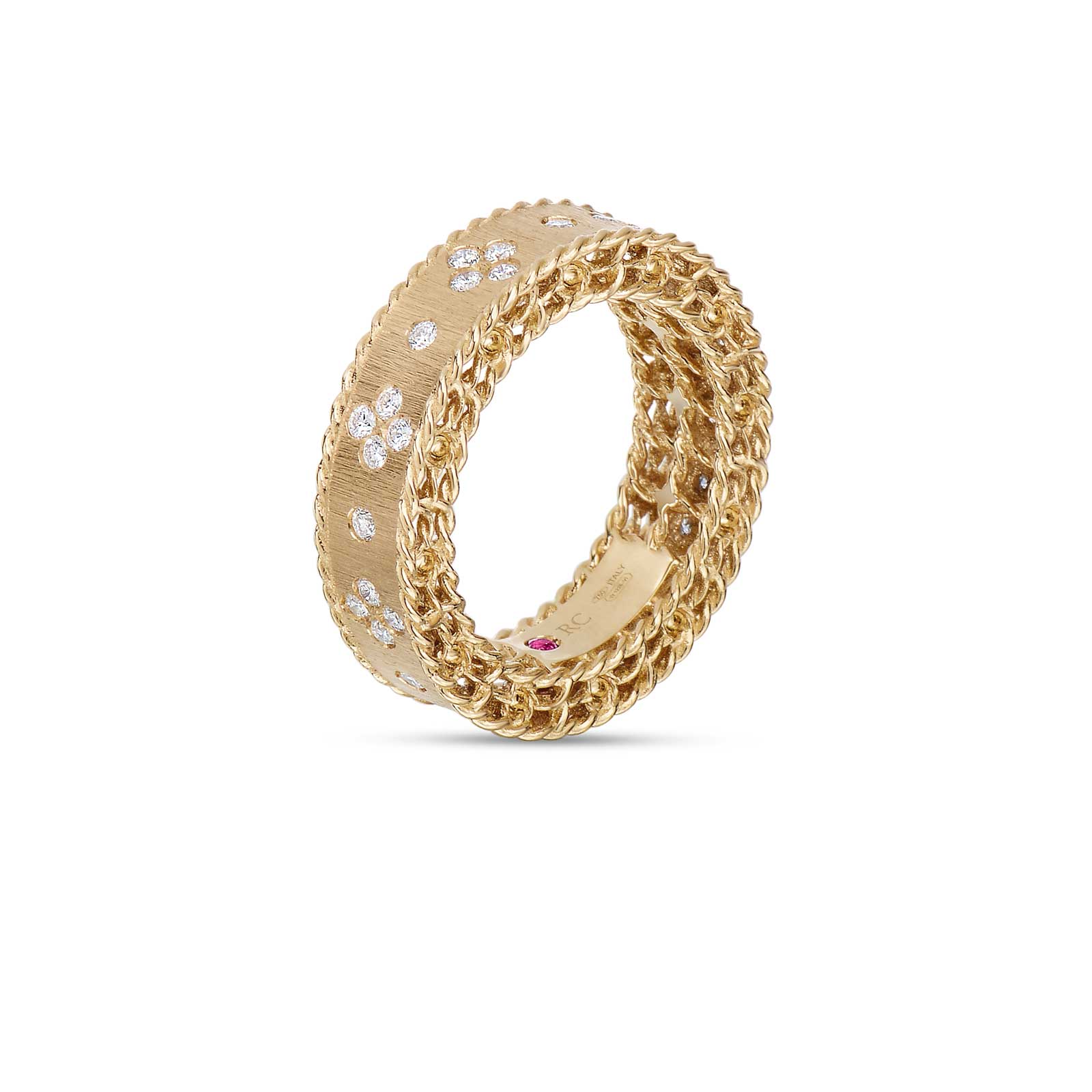 Geelgouden ring met diamant ''Princess ring''